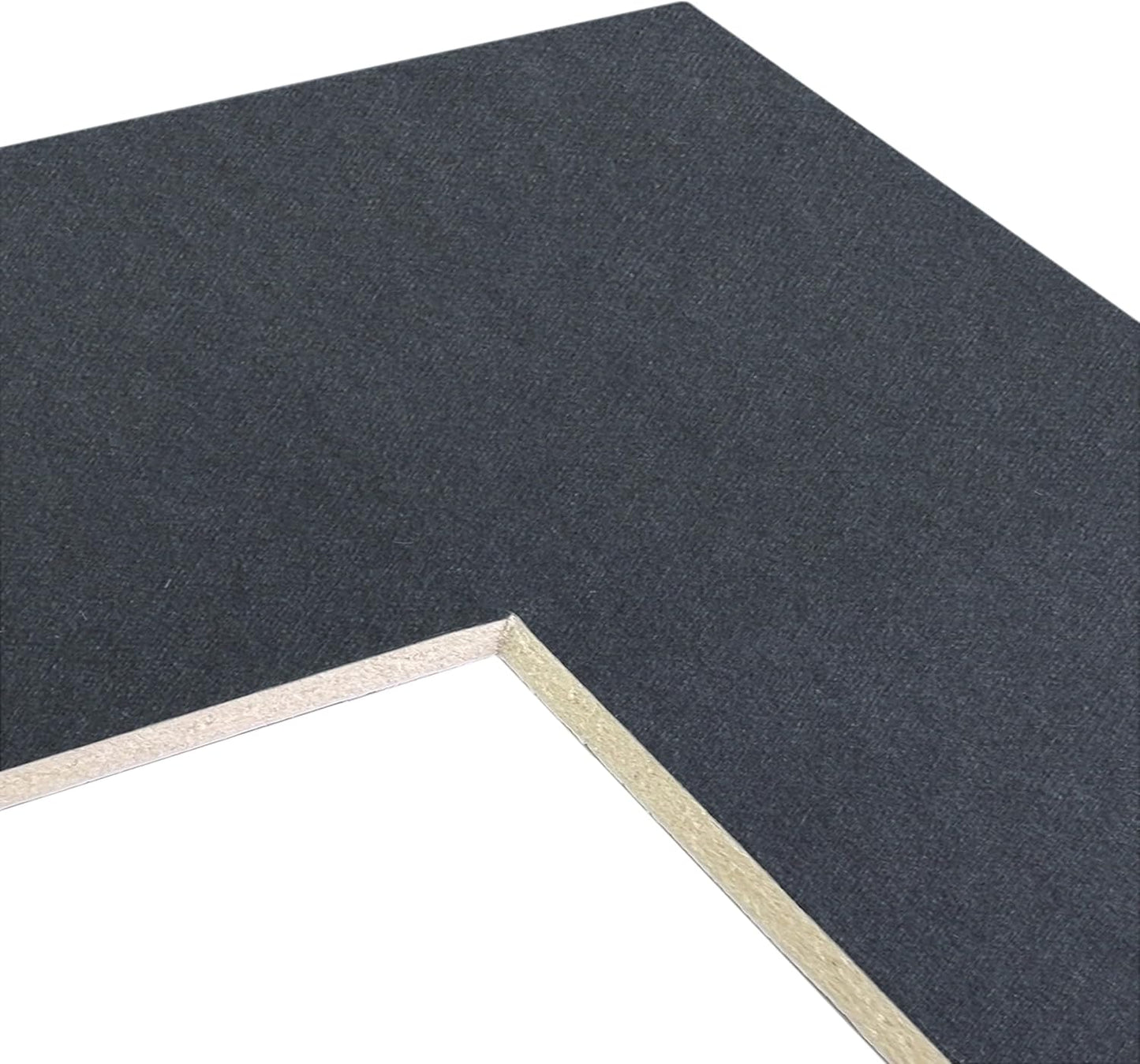 Craig Frames B573 Pre-cut Mat Board for 7x10 Print, 10x13, Graphite Black