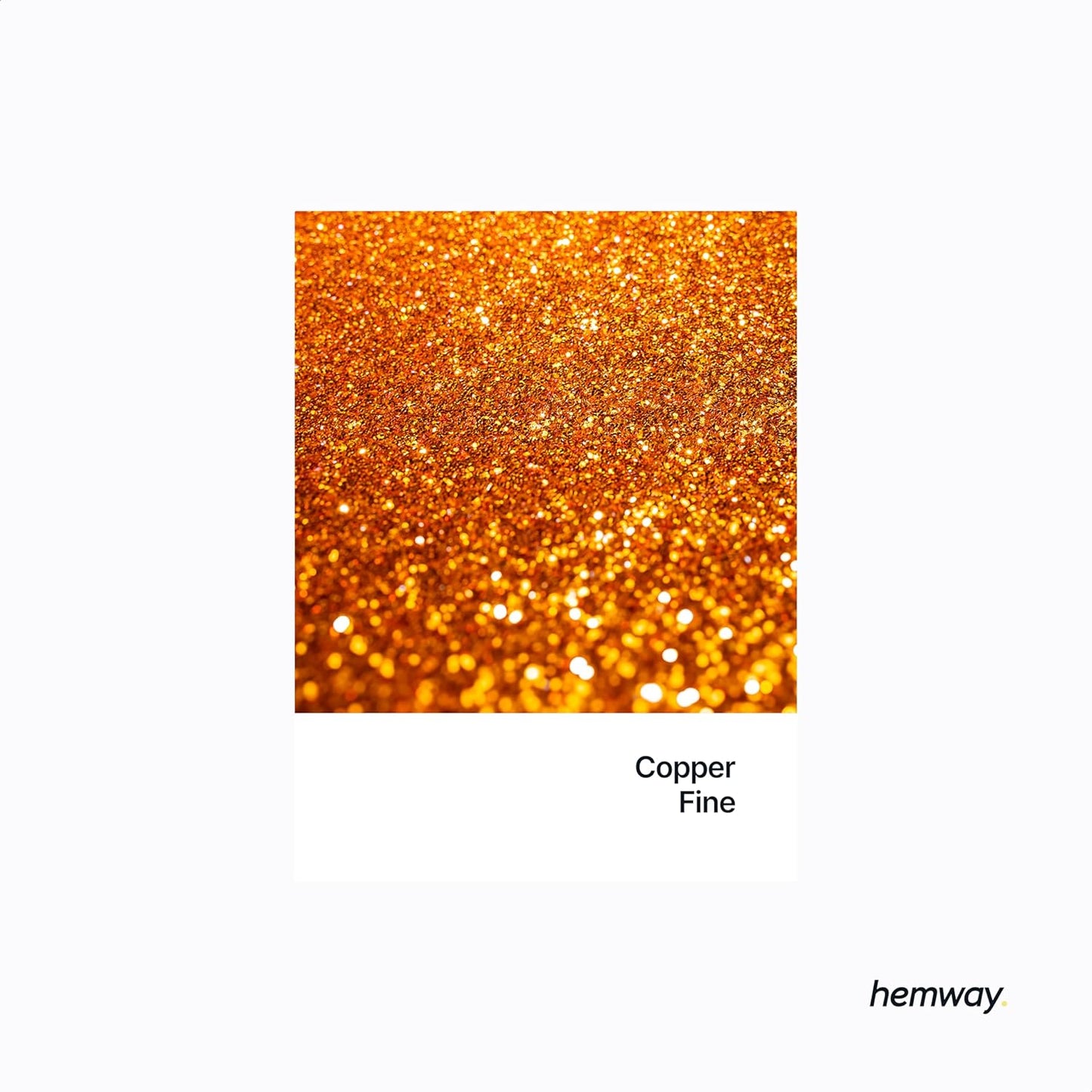 Hemway Polyurethane & Epoxy Resin Glitter 100g / 3.5oz Metallic Crystal Flake Additive for Flooring Jewelry Tumblers Glass Pigment - Fine (1/64" 0.015" 0.4mm) - Copper