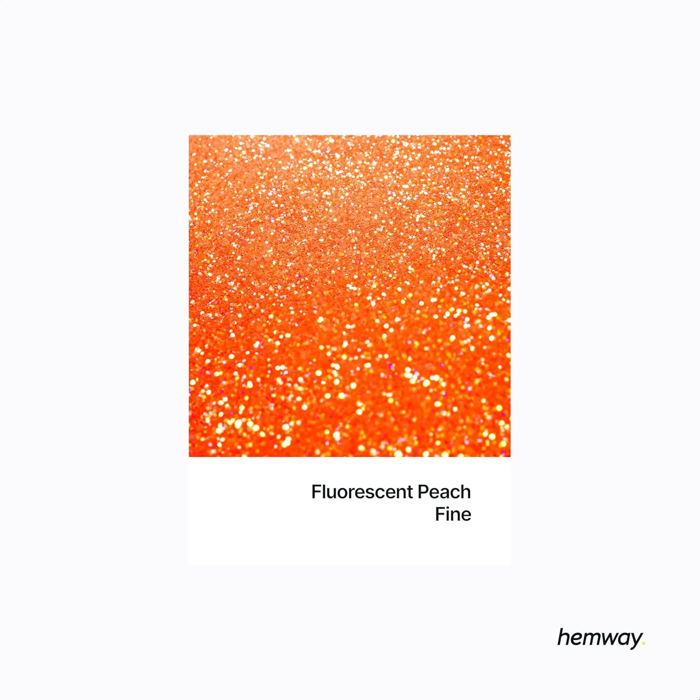 Hemway Polyurethane & Epoxy Resin Glitter 100g / 3.5oz Metallic Crystal Flake Additive for Flooring Jewelry Tumblers Glass Pigment - Fine (1/64" 0.015" 0.4mm) - Fluorescent Peach