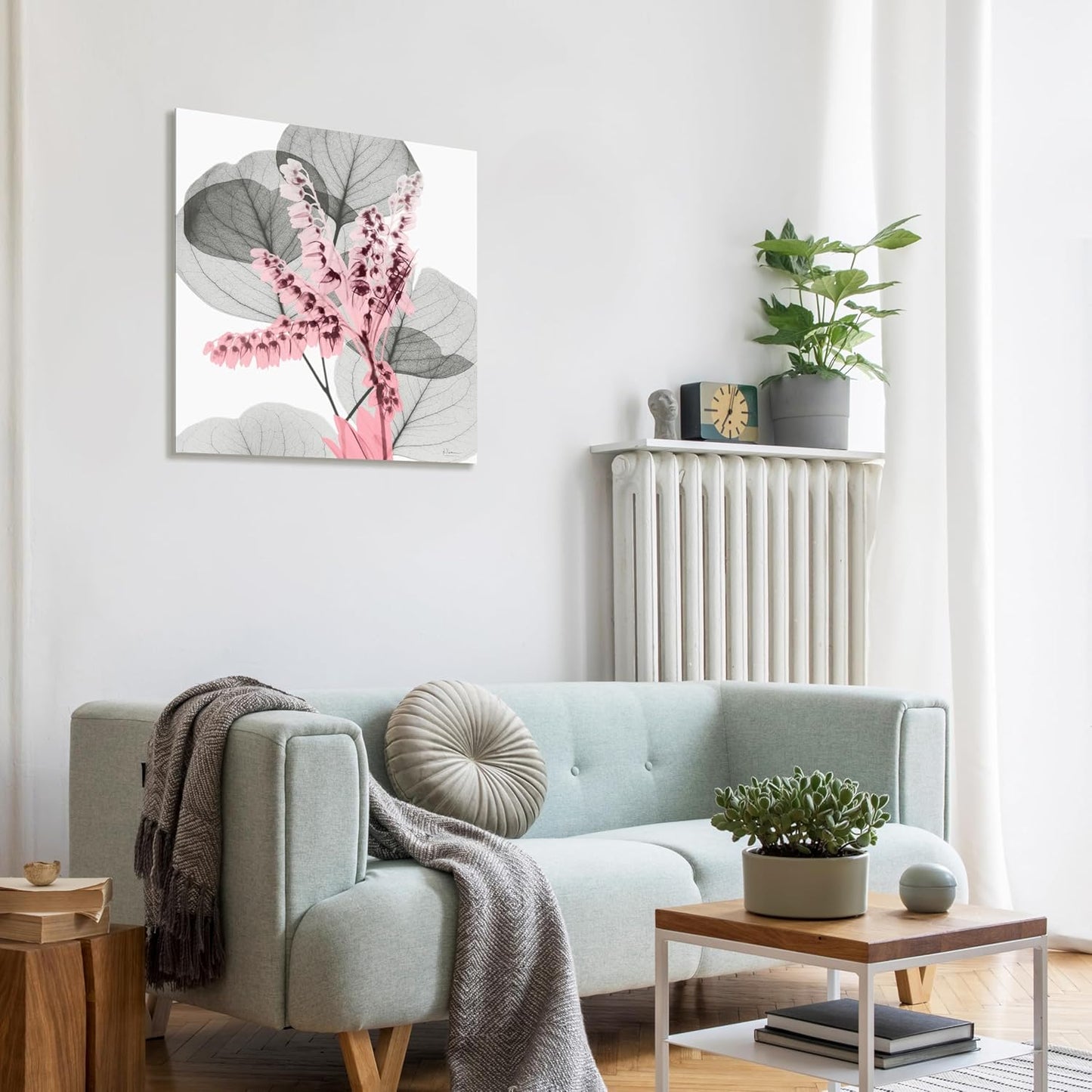 Empire Art Direct Frameless Free Floating Tempered Glass Panel Graphic Wall Art Ready to Hang, 24" x 24", Eucalyptus Bush 1