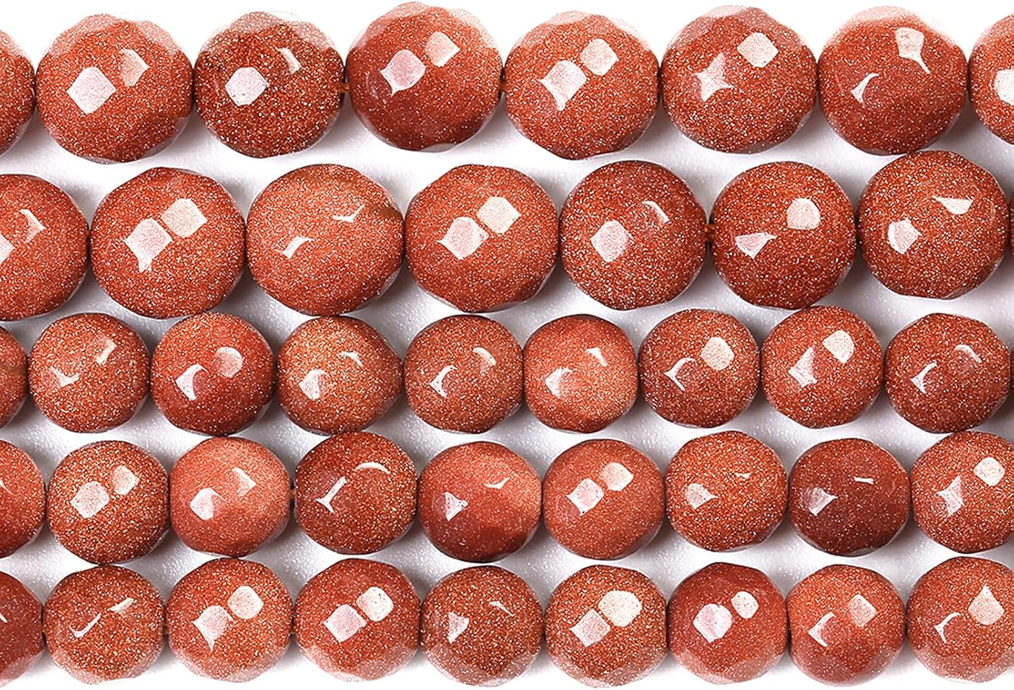 36pcs 10mm Natural Gold Sandstone Beads Faceted Stone Energy Healing Beads for Jewelry MakingDIY Bracelet Necklace Accessories 15" (10mm, Faceted Gold Sandstone)