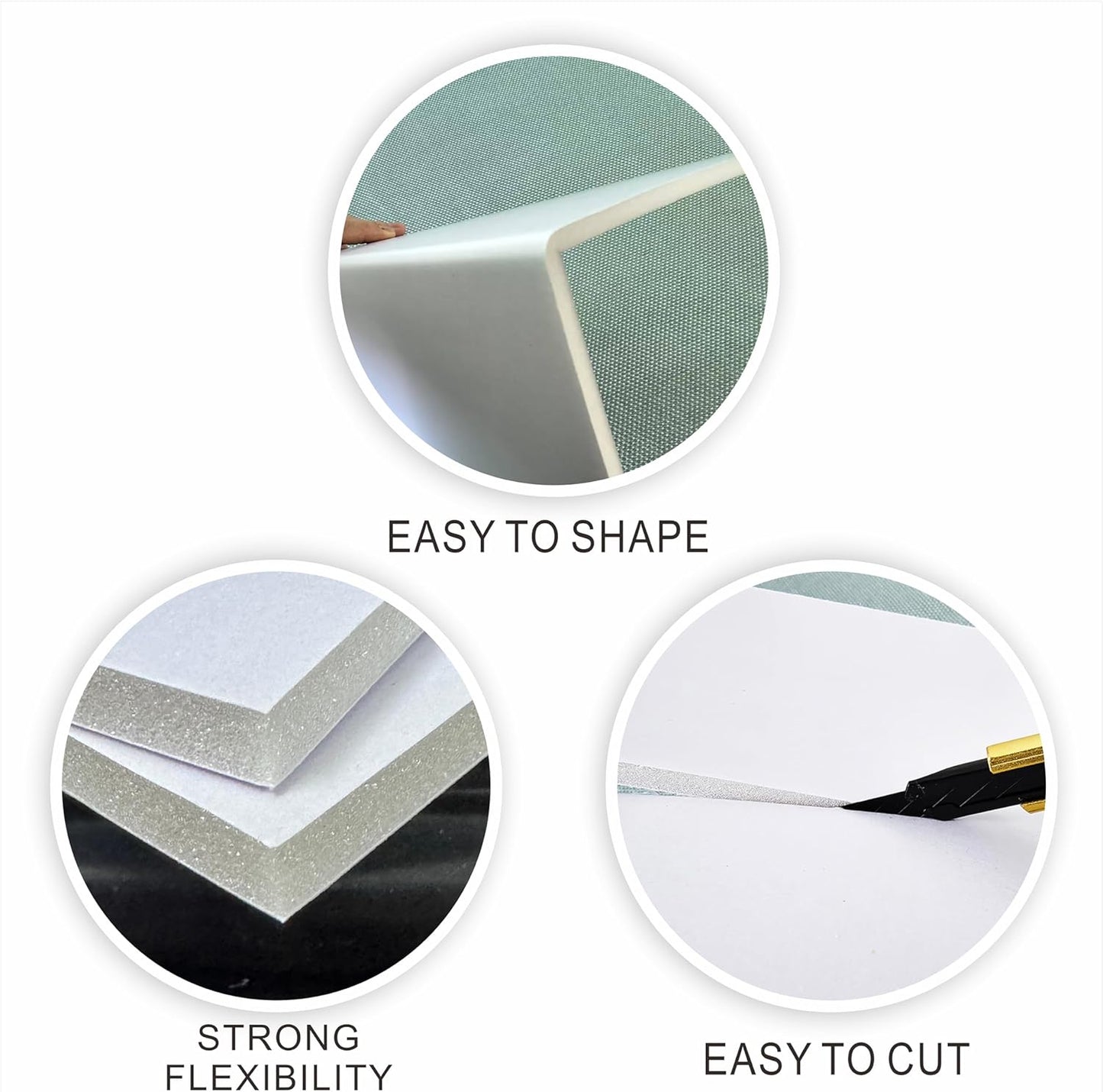 Foam Board 12 x 18 in, ZXUNLIEH 12 Pack White Poster Board, 3/16 in Thick Craft Foam Core Board, Puzzle Board, Double Sided, Foam Sheets for Picture, Project, Presentation, Artwork, Signage and Crafts