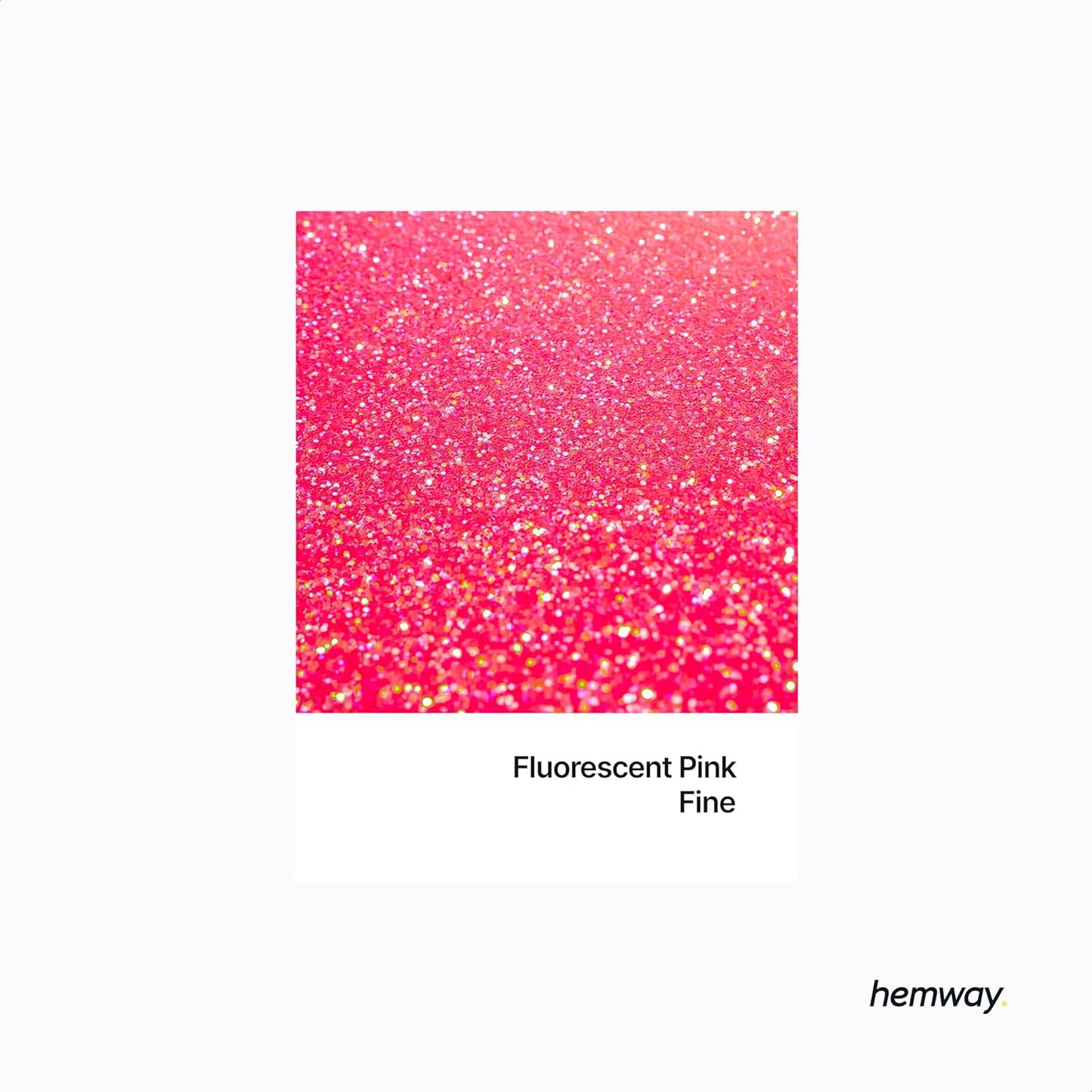Hemway Polyurethane & Epoxy Resin Glitter 100g / 3.5oz Metallic Crystal Flake Additive for Flooring Jewelry Tumblers Glass Pigment - Fine (1/64" 0.015" 0.4mm) - Fluorescent Pink