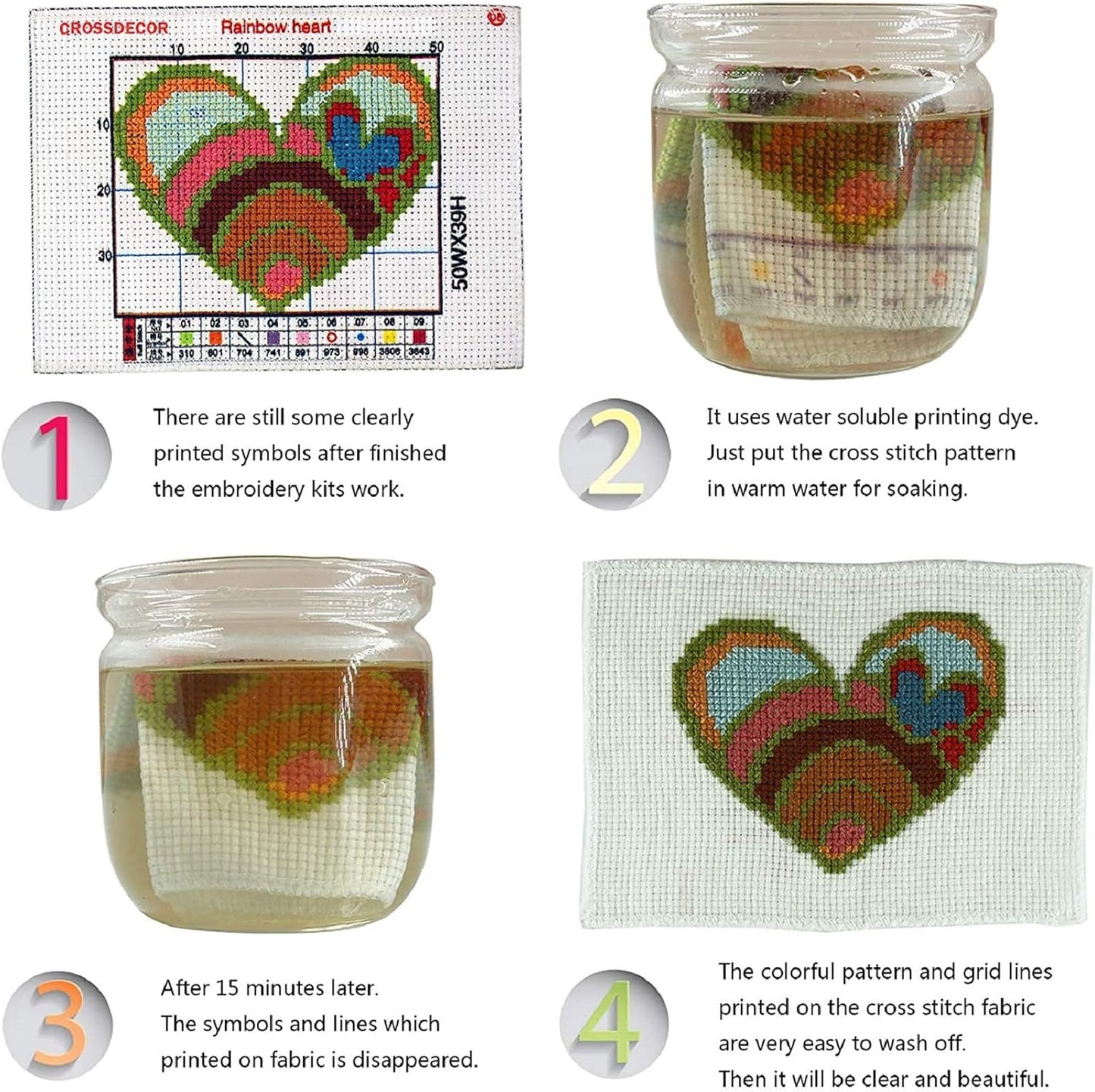 Dimensean Stamped Cross Stitch Kits Full Range of Embroidery Patterns Starter Kits for Beginners Adult or Kids DIY Cross Stitches Needlepoint Kits 11CT-Flower Bird 15.7x19.7 inch
