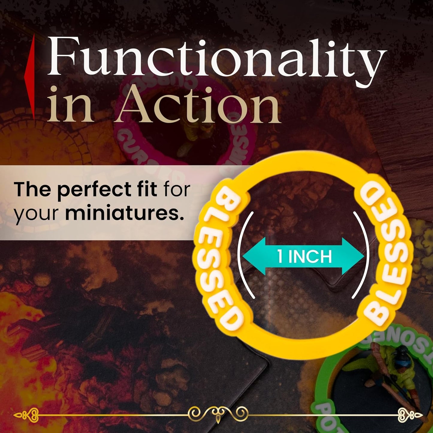 Futhark DND Condition Rings Set: 112 Vibrant DND Condition Markers to Eliminate Confusion - Great DND Gift in Exceptional Storage Box - RPG Accessories for Unforgettable Dungeons and Dragons Nights