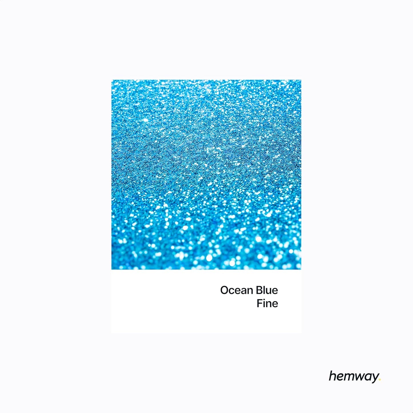 Hemway Polyurethane & Epoxy Resin Glitter 100g / 3.5oz Metallic Crystal Flake Additive for Flooring Jewelry Tumblers Glass Pigment - Fine (1/64" 0.015" 0.4mm) - Ocean Blue