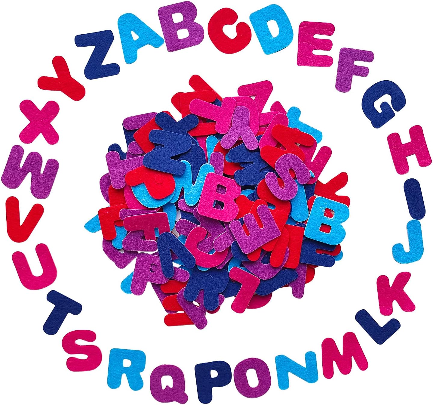 Letter Stickers, Felt Stickers for Kids, Felt Letters for Crafts, Craft Supplies for Scrapbooking 140pcs 1.58" Size