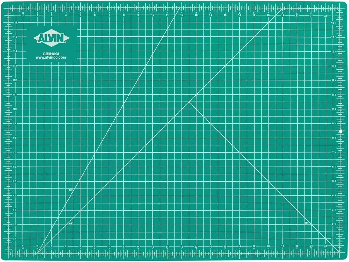 ALVIN GBM Self-Healing Cutting Mat 18 x 24 inch | Double-Sided Green/Black | 5-Layer Gridded Surface for Arts, Crafts and Sewing - Model GBM1824