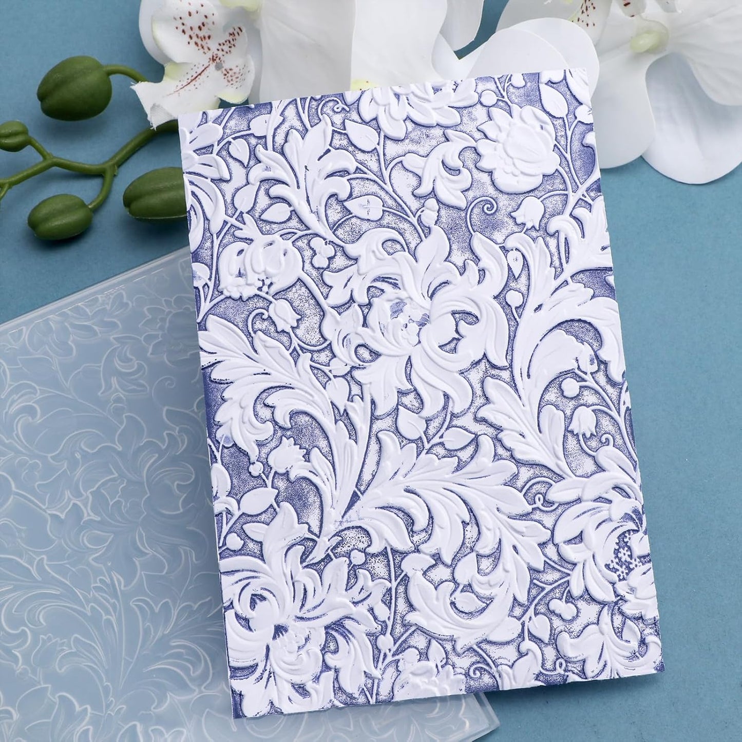 BAOFALI 3D Flowers Theme Plastic Embossing Folders Phoenix for DIY Scrapbooking Photo Album Card Paper Craft Decoration for Card Making,Embossing Template Paper Card Embossing Stencil