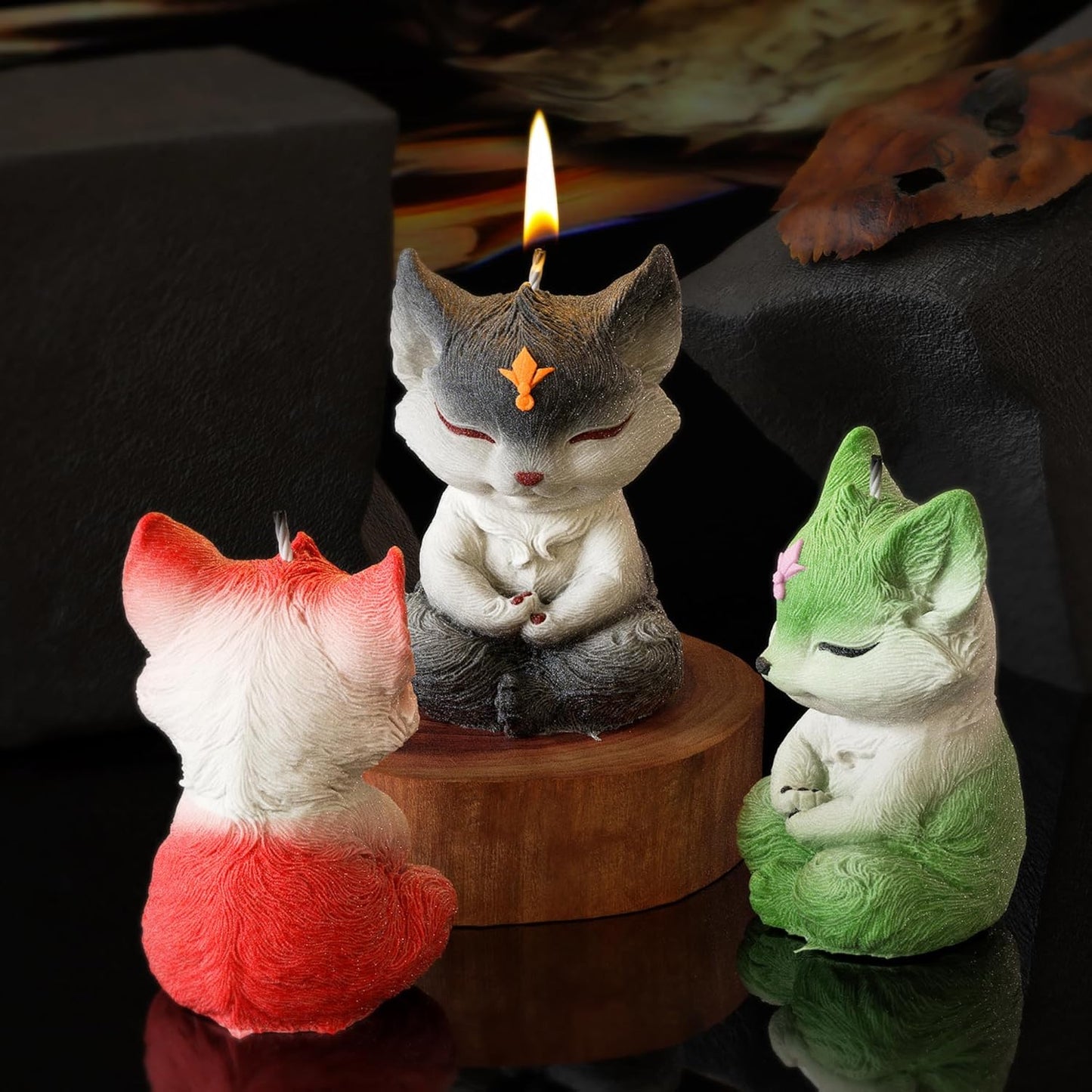 Fox Candle Soap Mold Animal Resin Casting Mold for Wolf, Candle Making, Home Decor - 3D Silicone Mold