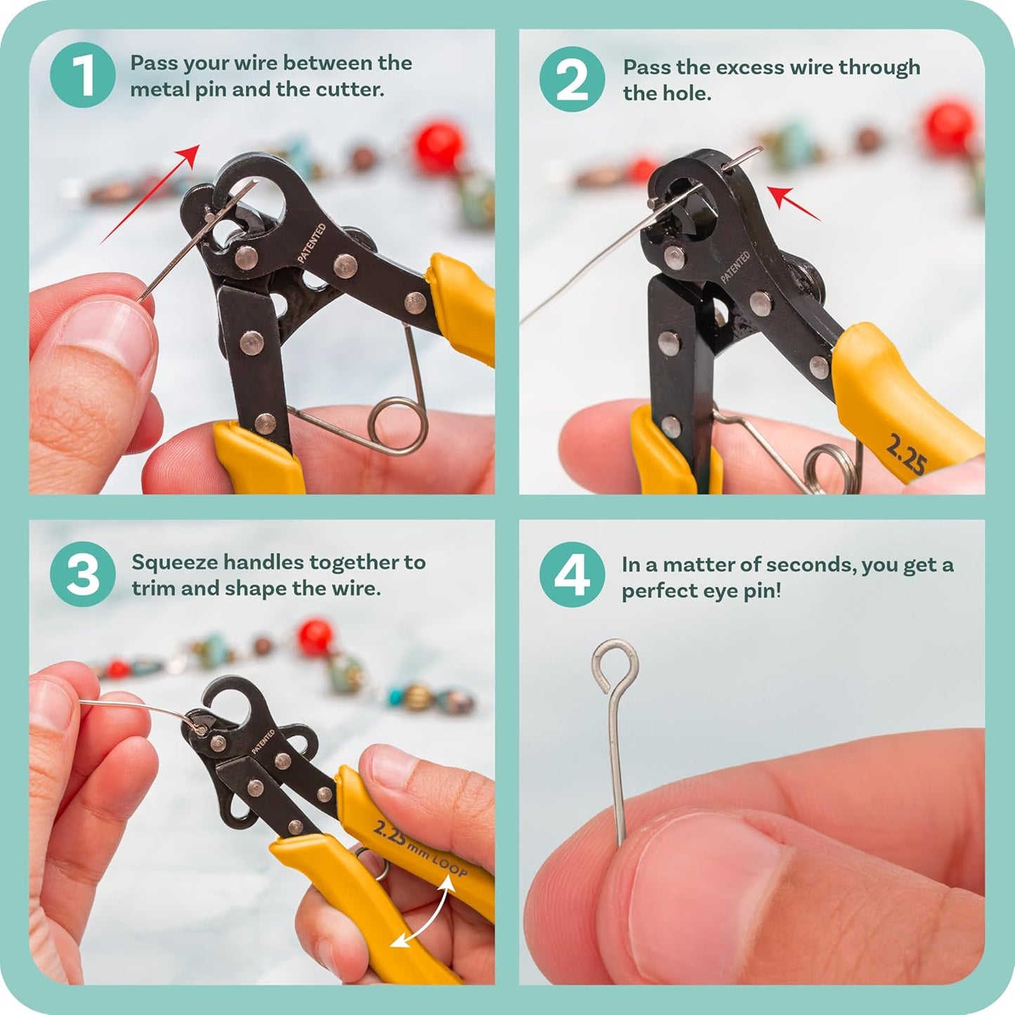 The Beadsmith One Step Looper – Create and Trim Consistent 2.25 mm Loops for Jewelry, Use With 18-26g Craft Wire