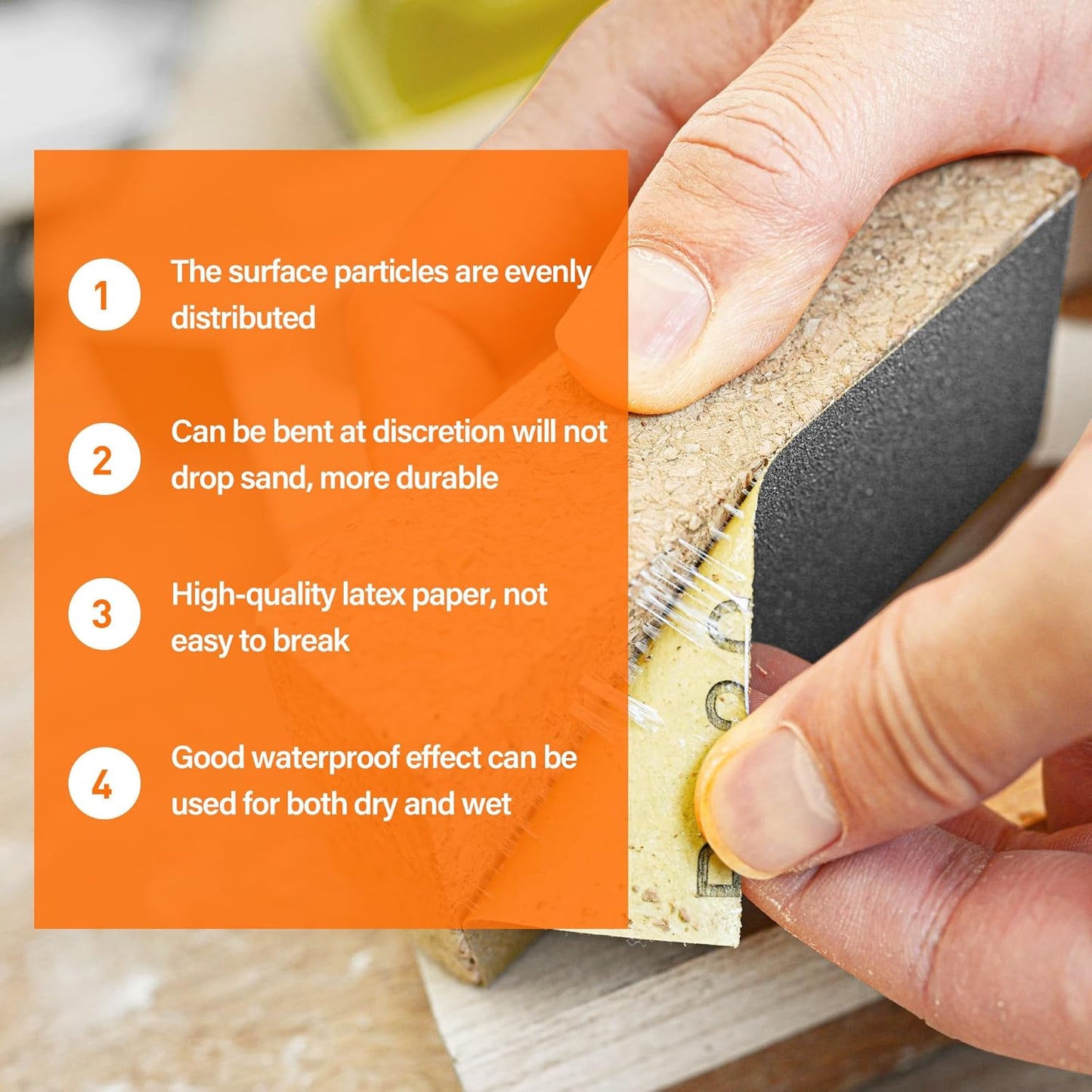 KENDO 24PCS Sand Paper Variety Pack Sandpaper 12 Grits Assorted for Wood Furniture Finishing, Metal Sanding and Automotive Polishing, Wet Dry Sandpaper