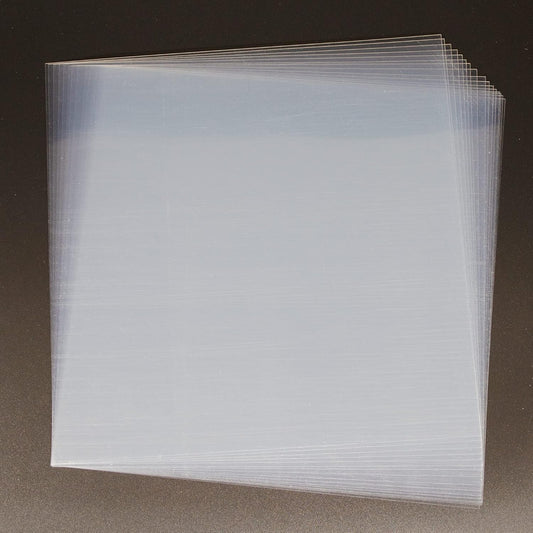 16PCS 6 Mil Blank Mylar Stencil Sheets,12 X 12 Inch Clear Plastic Sheets, Clear Acetate Sheet for Cricut Crafts, PET Plastic Sheet for Crafts and Cutting Machine (6 Mil)