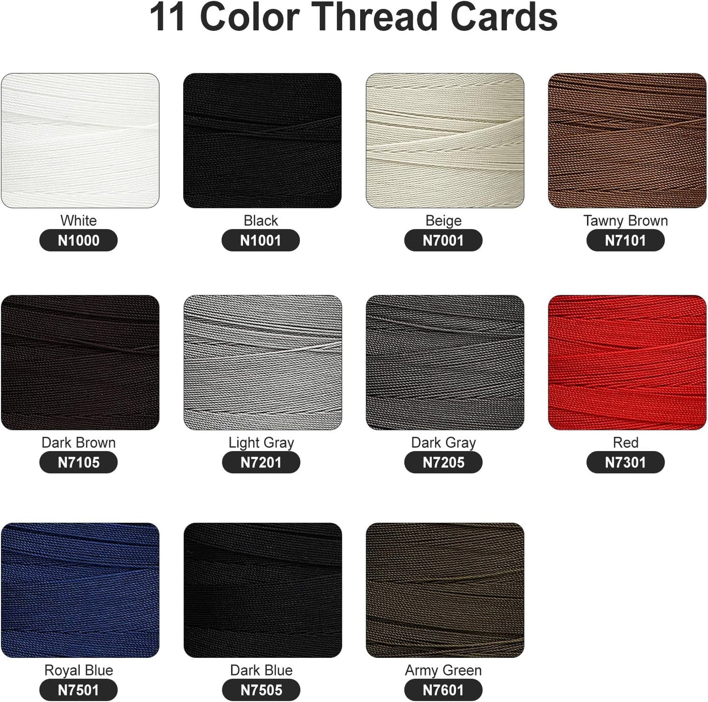 Extra Strong Bonded Nylon Thread #138 Tex135 – 16 OZ, 3000yds, Versatile Stitching Solution for Leather, Upholstery, Canvas Repair and More (Dark Gray)