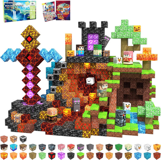 150 PCS Magnetic Building Blocks Toys for Kids, Stacking Magnetic Tiles Toys for Kids Toddlers Boys Girls Ages 3 4 5 6 7 8-12 Gifts