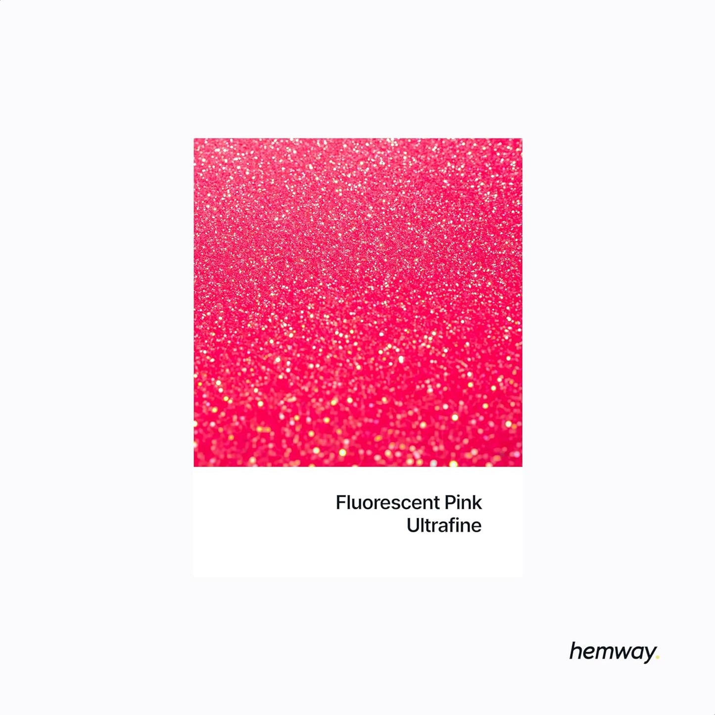 Hemway Polyurethane & Epoxy Resin Glitter 100g / 3.5oz Metallic Crystal Flake Additive for Flooring Jewelry Tumblers Glass Pigment - Ultrafine (1/128" 0.008" 0.2mm) - Fluorescent Pink