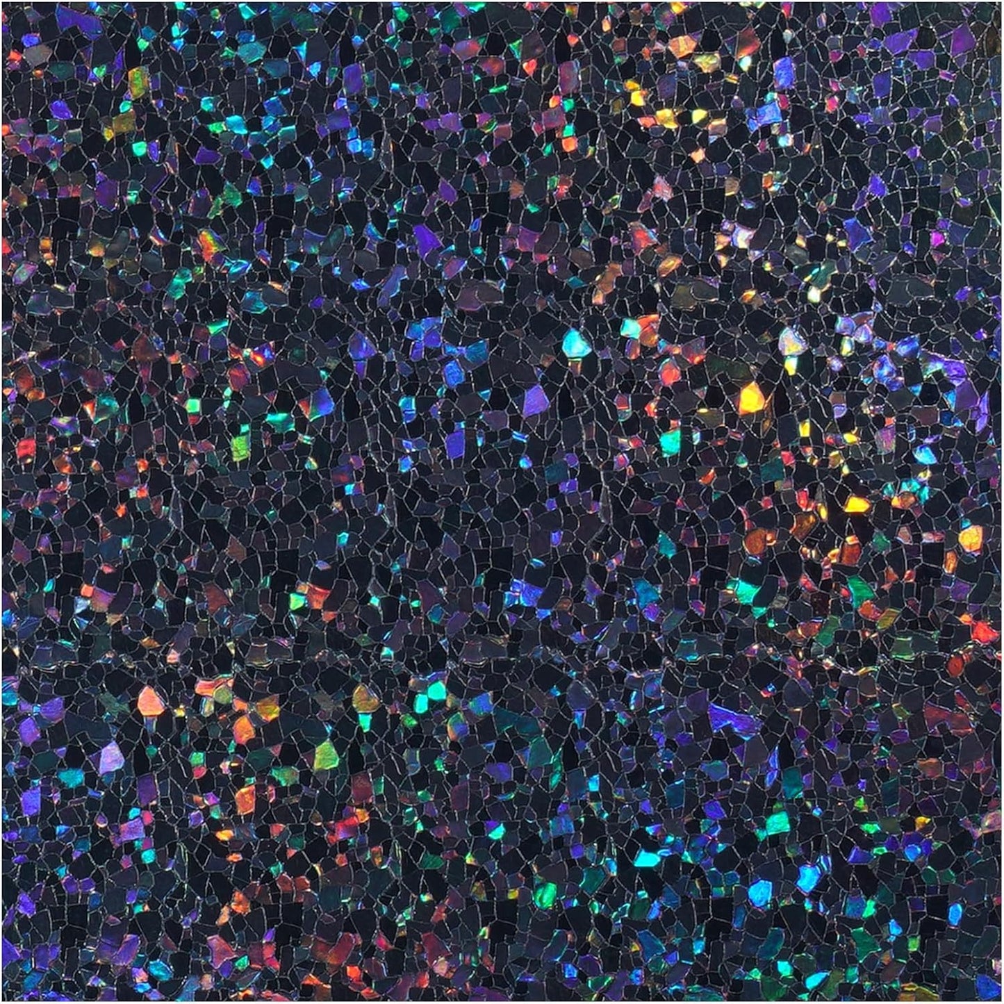 rabbitgoo Blackout Rainbow Window Privacy Film Decorative Stained Glass Diamond Pattern Window Sticker with Iridescent Tint Non-Adhesive Static Cling for Home Office Bathroom, 17.5 x 118.1 inch, Black