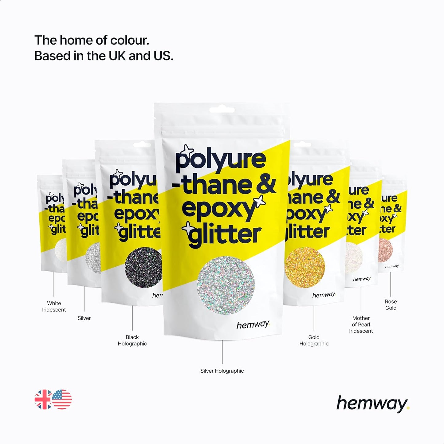 Hemway Polyurethane & Epoxy Glitter Metallic Crystal Flake Additive for Flooring, Jewellery Making, Tumblers and Resin 100g / 3.5oz - Ultrafine (1/128" 0.008" 0.2mm) - Rose Pink