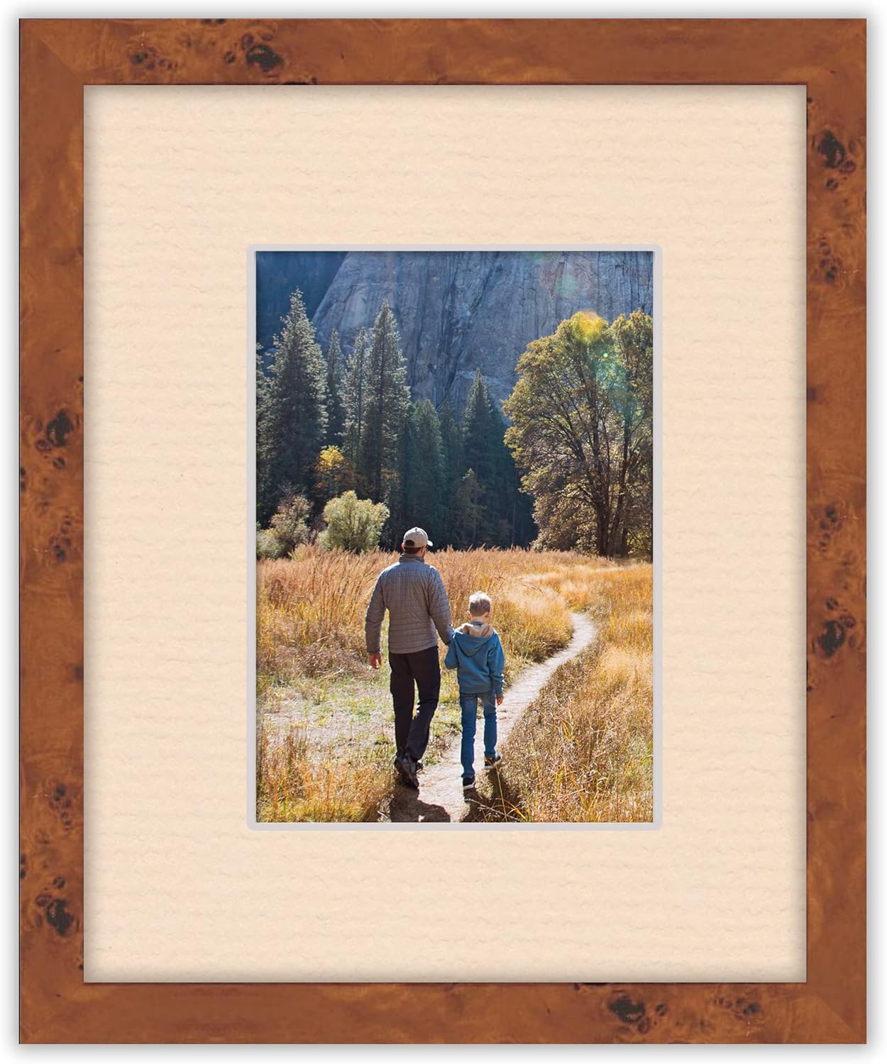 8.5x11 Mat Bevel Cut for 7x9 Photos - Acid Free Beige Precut Matboard with Backing Board and Crystal Clear, Self Seal Photo Mat Bag - for Pictures, Photos, Framing - 4-ply Thickness