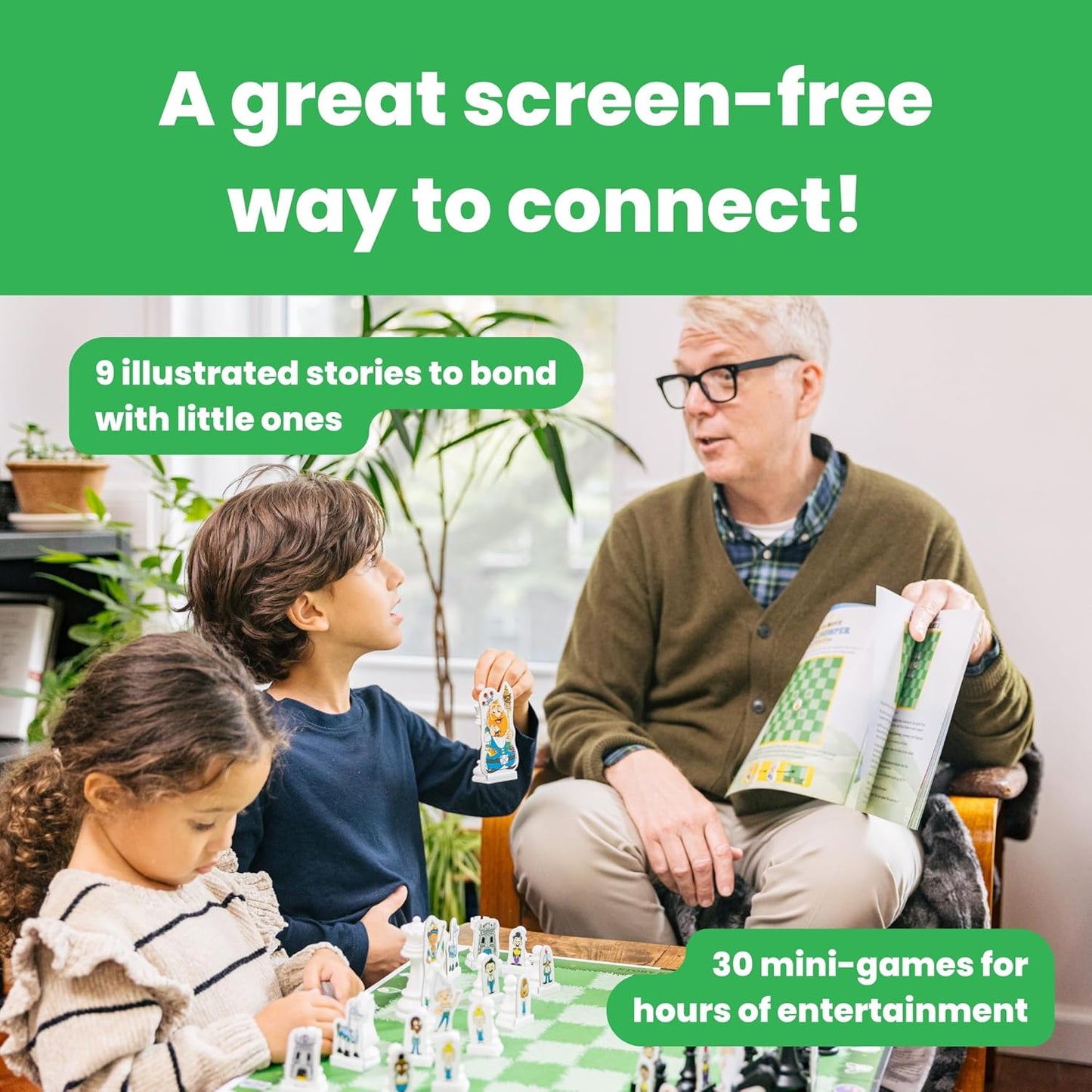 Story Time Chess - Chess Sets for Kids, Kids Chess Set, Chess Game Toddlers, Learning Games for Kids, Chess Sets for Boys & Girls