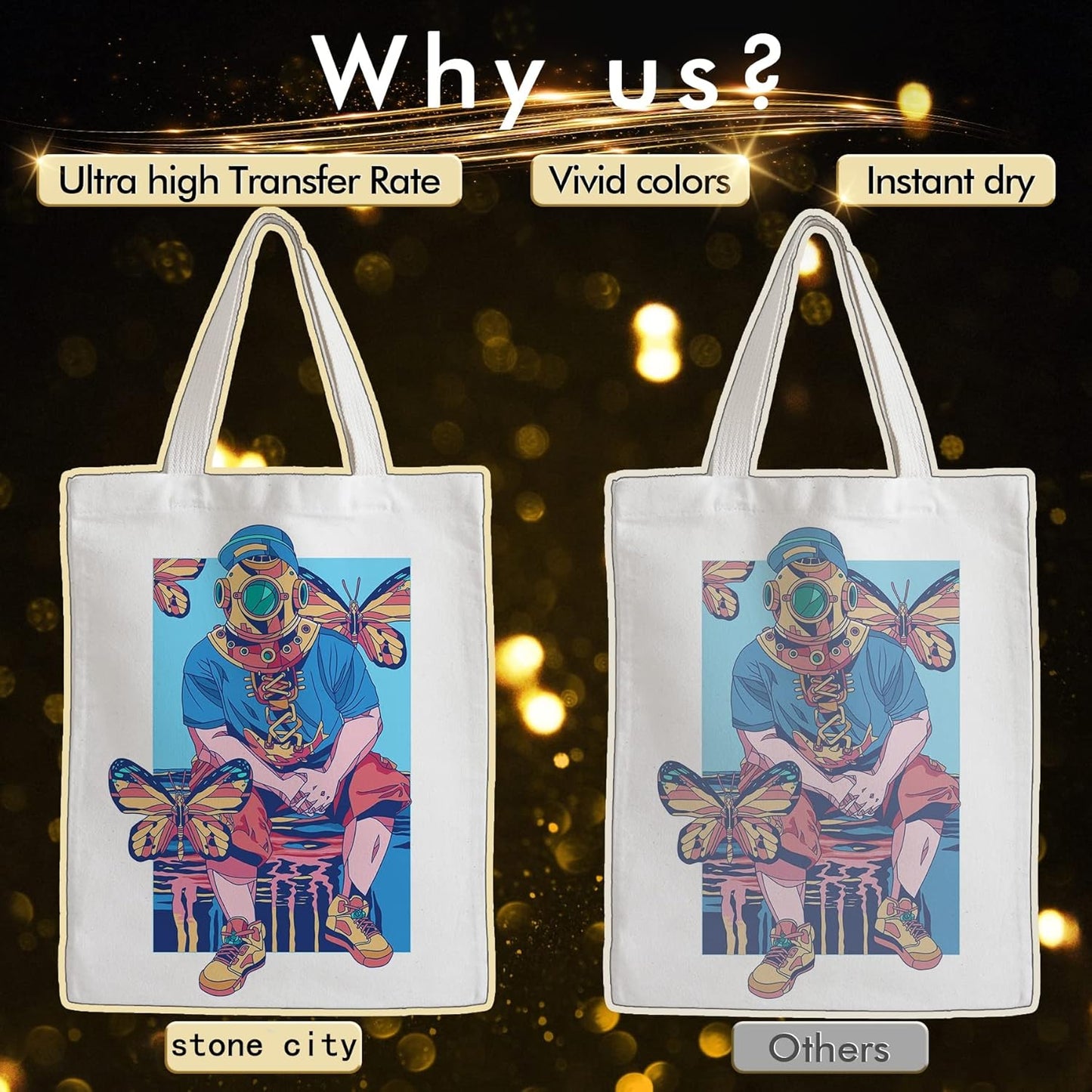 Stone City Sublimation Paper 8.5x11 Inch 110 Sheets 105g for Heat Transfer Light Fabric, T Shirt, Mug, Tumbler, Compatible with Inkjet Printer with Sublimation Ink