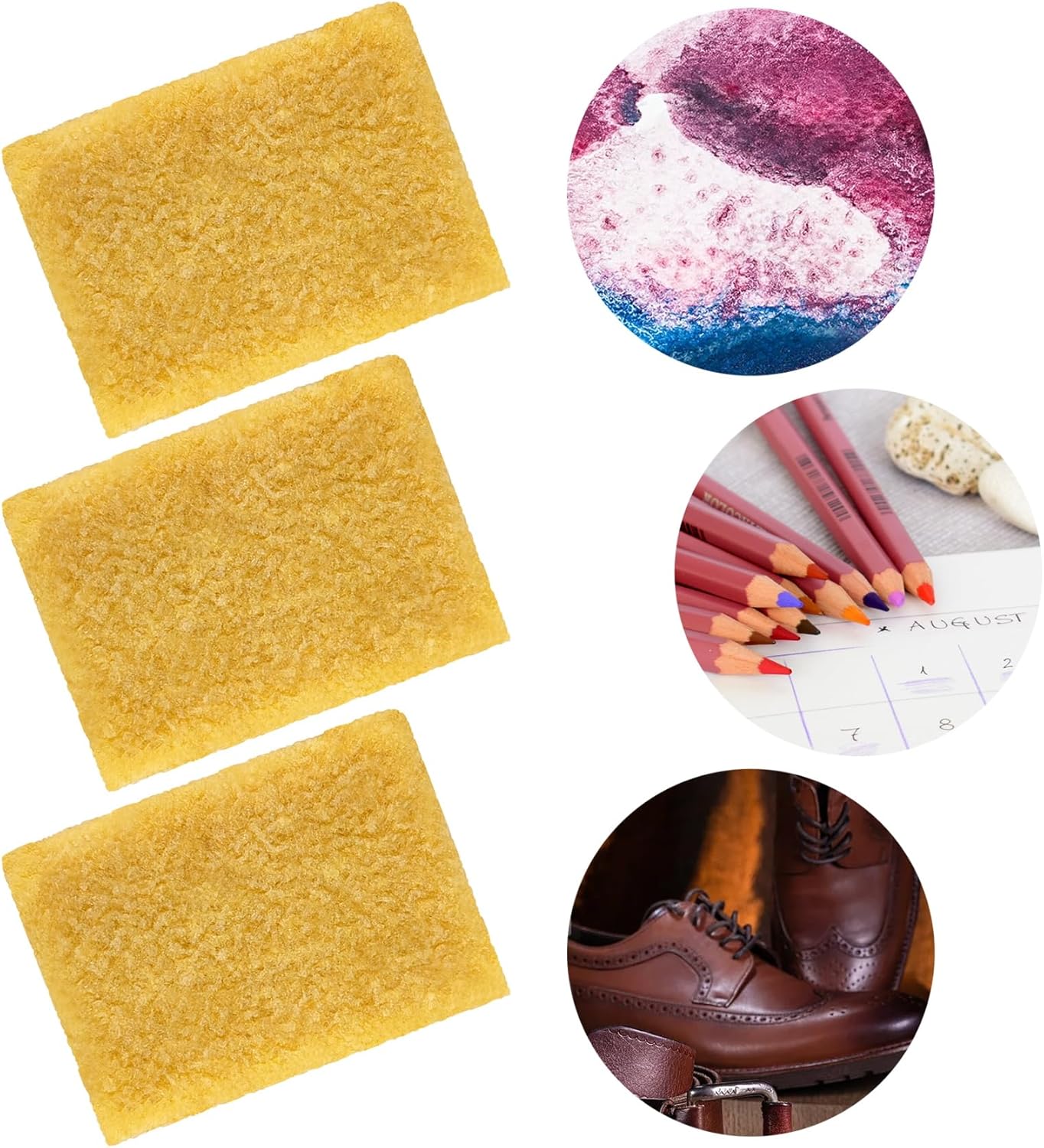 1 PCS 2.8 * 2.0 inches Rubber Cement Eraser, Rubber, for Removing Adhesive and Residues from Plastic Paper, Large Eraser (1)