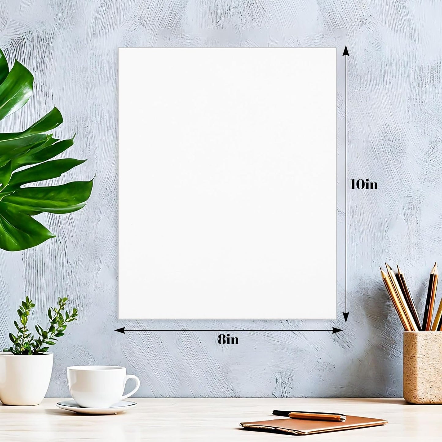 Prudiut 15 Pack 8x10 Backing Boards Only, Uncut White Mat Board Acid Free Mat Board for Photos, Prints, Artworks