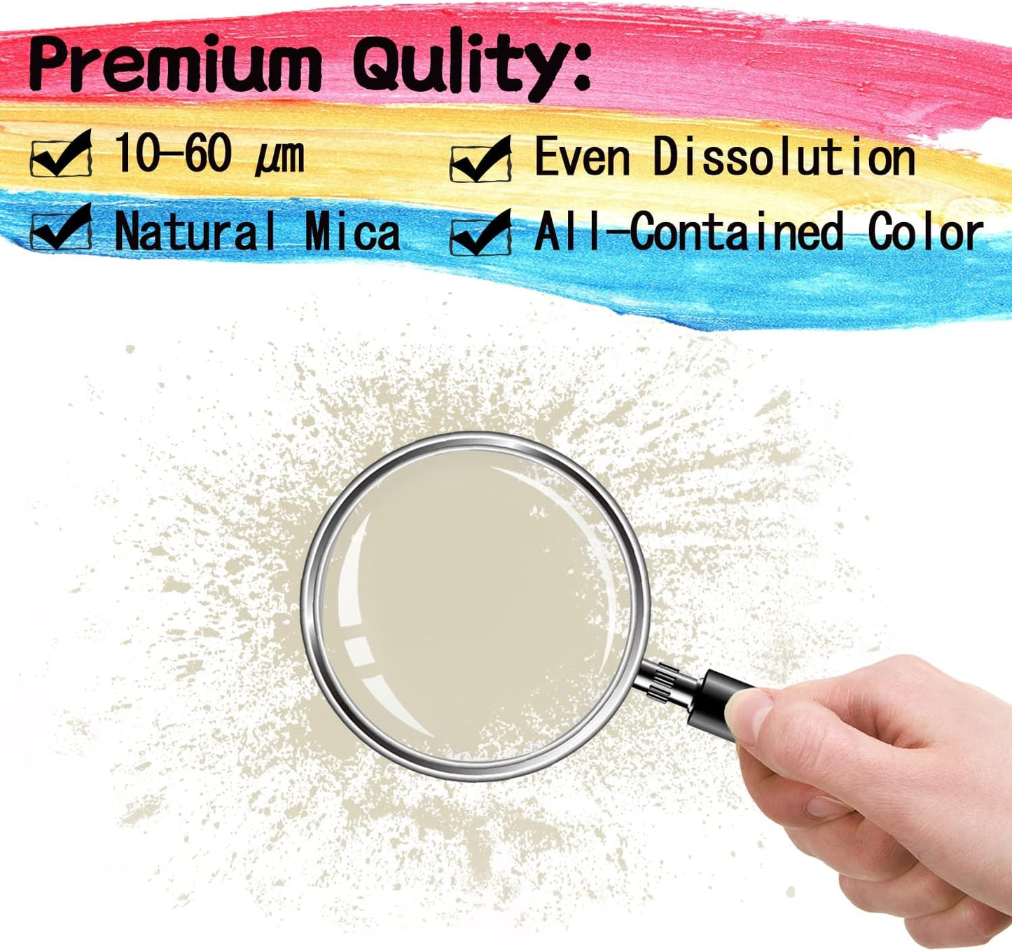 Mica Powder - 60g Mica Powder for Epoxy Resin - Pearl Pigment Powder Dye for Resin/Eye Shadow/Soap Making/Nails/Bath Bombs etc. (Magic Gold)