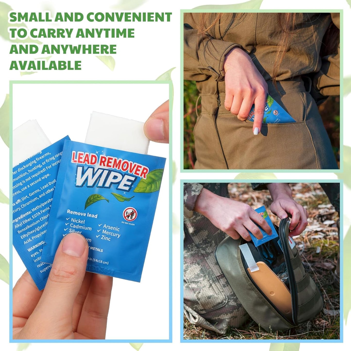 200 Pack Lead Remover Wipes for Shooting Hand & Surface Cleaning Wipes Effectively Removes Lead, Dust, Oil & Grime Individually Wrapped Wipe for Shooting Ranges, Hunting, Industrial Use