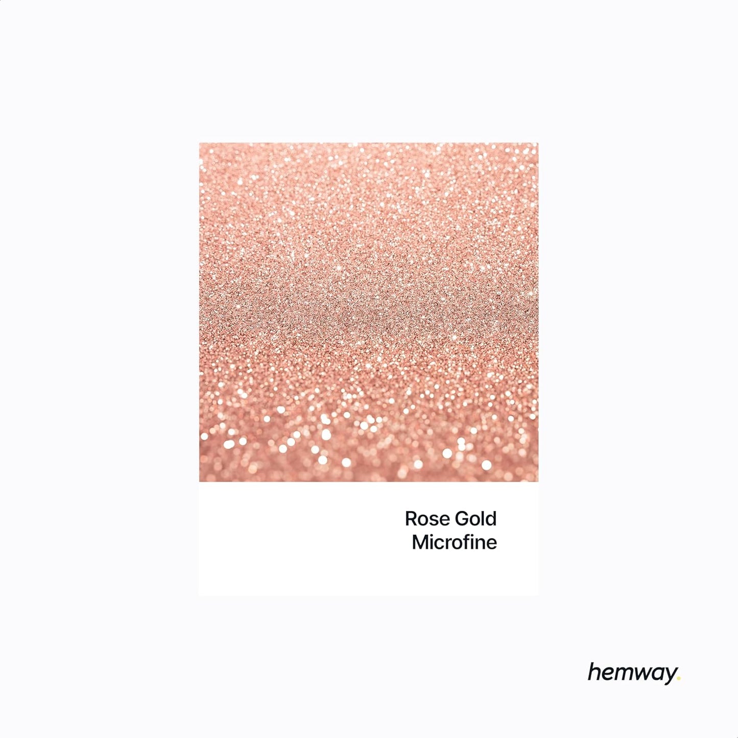 Hemway Polyurethane & Epoxy Resin Glitter 100g / 3.5oz Metallic Crystal Flake Additive for Flooring Jewelry Tumblers Glass Pigment - Microfine (1/256" 0.004" 0.1mm) - Rose Gold