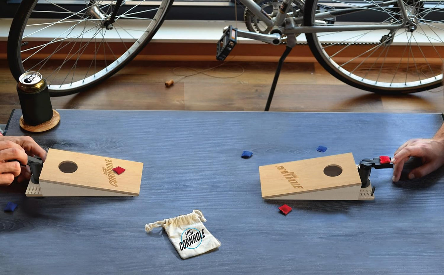 Buffalo Games - Tabletop Mini Cornhole - Dexterity Skill Game - Toss Across - Competative Two Player - On The Go Game - Ages 8 and Up