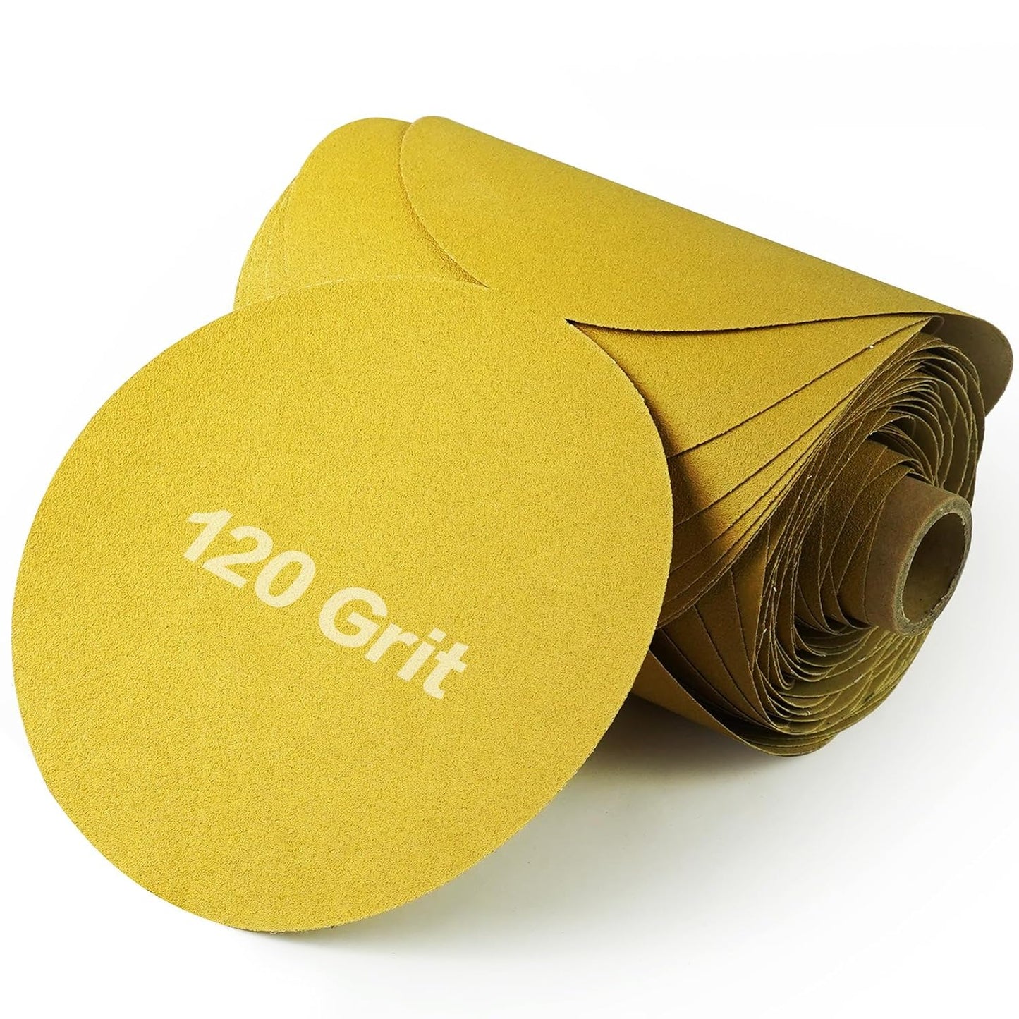 PSA Sanding Discs 6 Inch Adhesive Backed Sandpaper 100 Pack 120 Grit Self Adhesive Sanding Discs for DA Sander Self Stick for Wood, Auto Body Repair, Paint, Metal, and Plastic