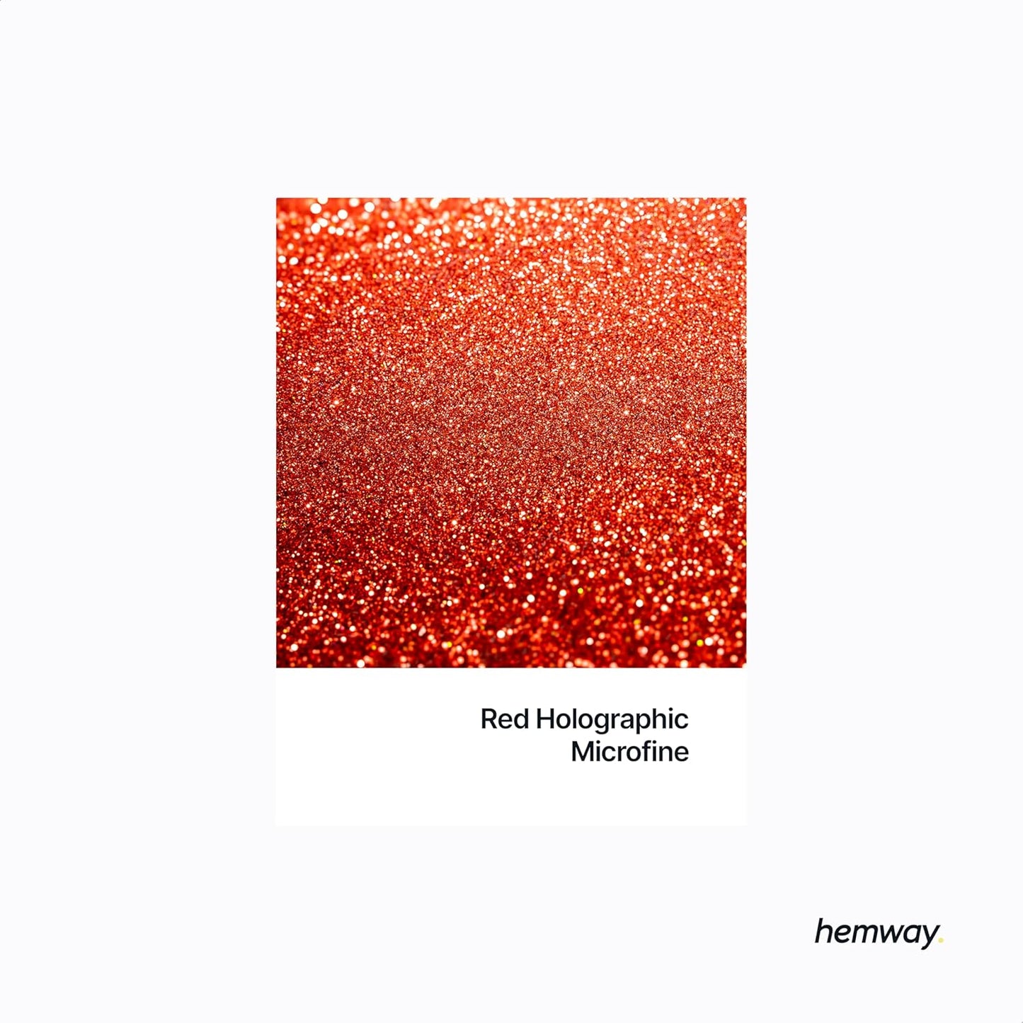 Hemway Polyurethane & Epoxy Resin Glitter 100g / 3.5oz Metallic Crystal Flake Additive for Flooring Jewelry Tumblers Glass Pigment - Microfine (1/256" 0.004" 0.1mm) - Red Holographic