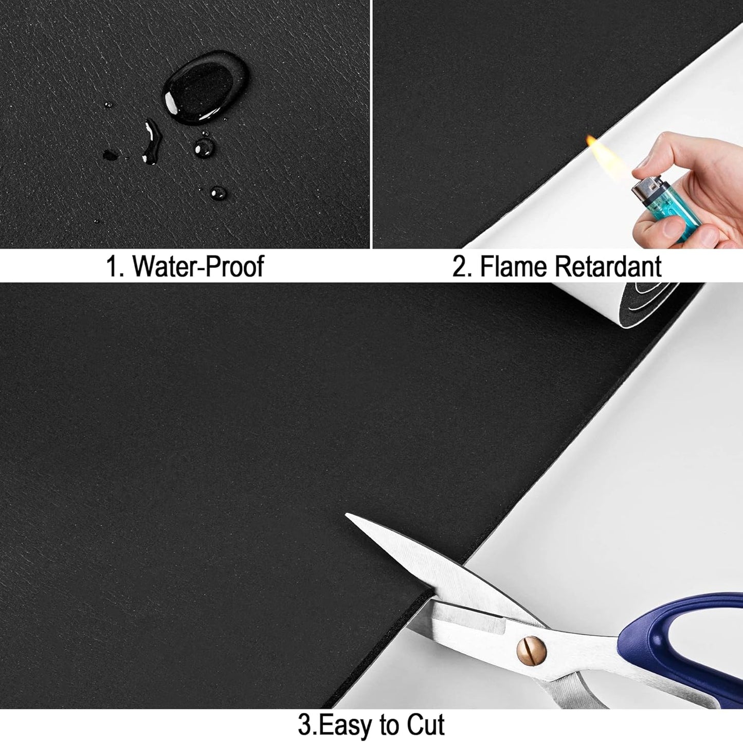 Neoprene Sponge Rubber Foam Sheets with Adhesive Backing, 12" x 60" x 1/16" Black Foam Roll Insulation Board Soundproof Neoprene Mat, Great for Cosplay Padding, DIY, Gaskets, Costume, Crafts