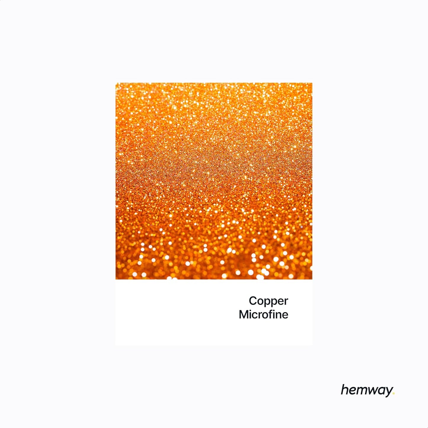 Hemway Polyurethane & Epoxy Resin Glitter 100g / 3.5oz Metallic Crystal Flake Additive for Flooring Jewelry Tumblers Glass Pigment - Microfine (1/256" 0.004" 0.1mm) - Copper