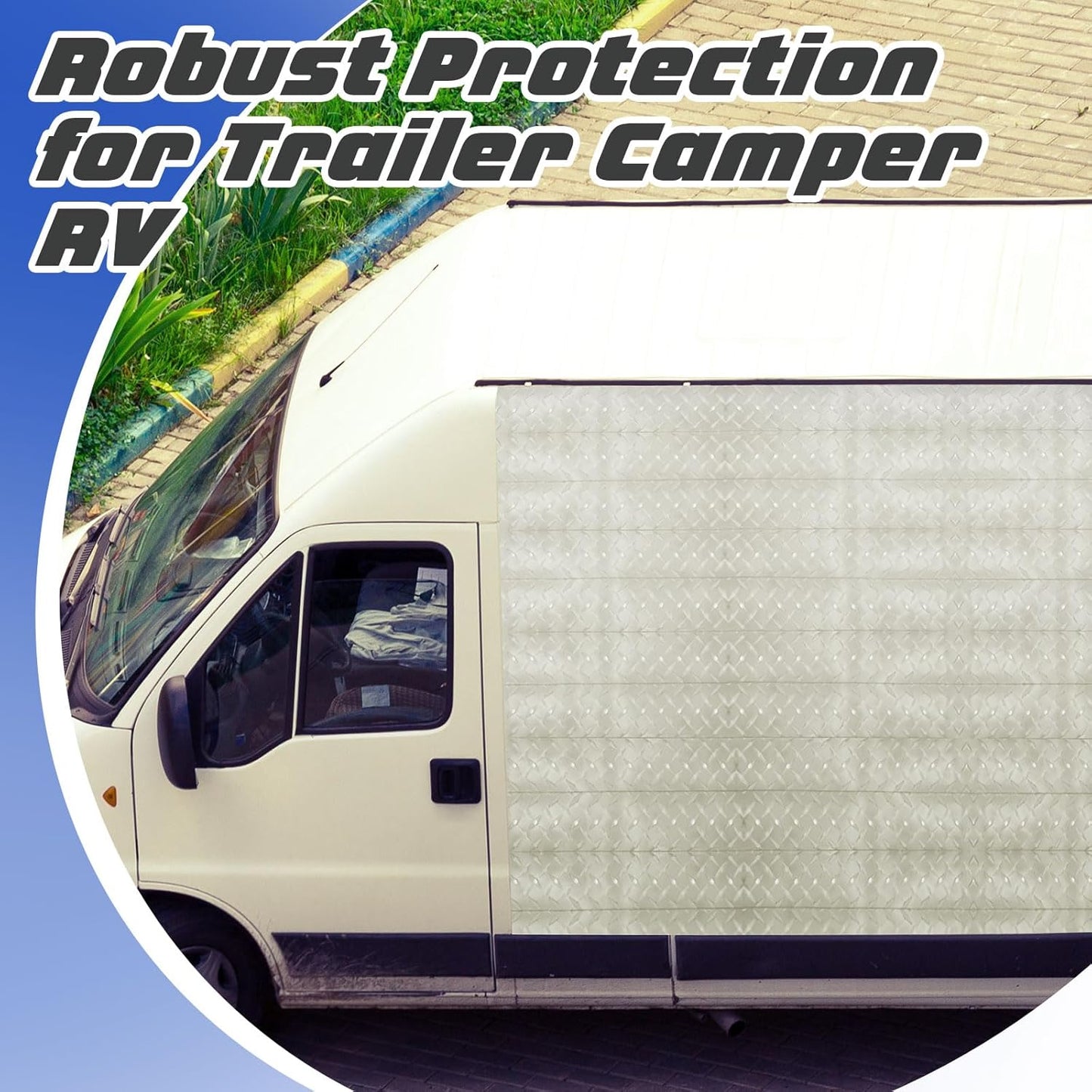 Diamond Plate Sheet Metal Heavy Duty Tread Aluminum Sheet Diamond Tread Plate for Wall Covering, Cargo Trailer, RV and More(24 x 96 Inch,Silver)