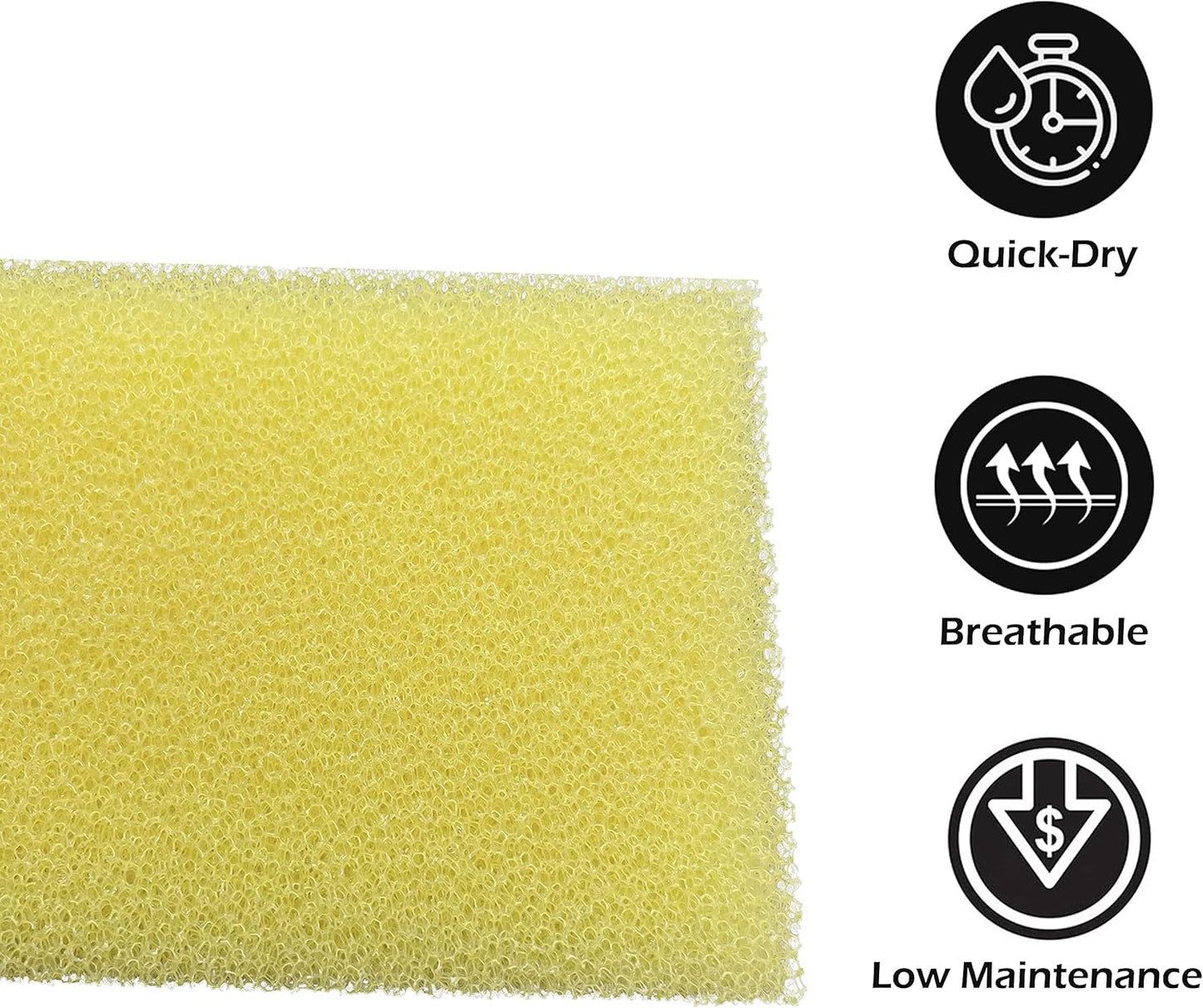 FoamRush 3" x 24" x 24" Water-Resistant Dry Fast Outdoor Upholstery Foam Sheet for Outdoor & Marine Furniture (Chair Cushion Foam for Patio Furniture, Boat Seat Cushion Replacement)