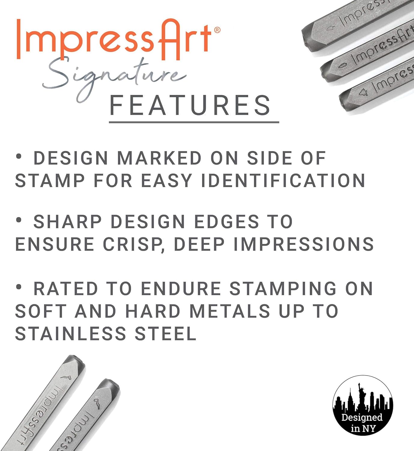 ImpressArt - Song Bird Signature Metal Design Stamp, 6mm