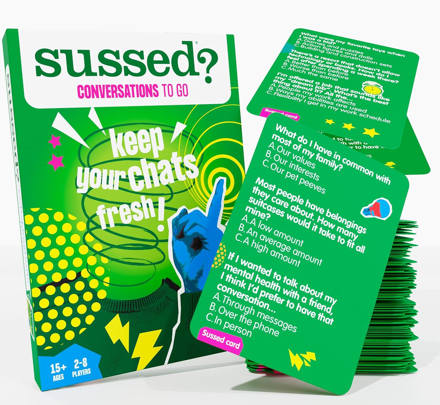 SUSSED “What Would You Do?” Pocket-Sized Question Cards – 231 Fun Conversation Starters for Teens Ages 15+ & Adults | Gift for Travel, Office, Friends & Road Trips