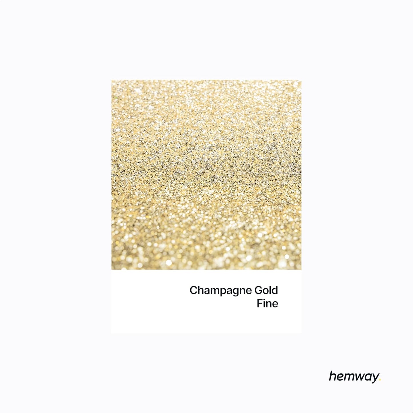 Hemway Polyurethane & Epoxy Resin Glitter 100g / 3.5oz Metallic Crystal Flake Additive for Flooring Jewelry Tumblers Glass Pigment - Fine (1/64" 0.015" 0.4mm) - Champagne Gold