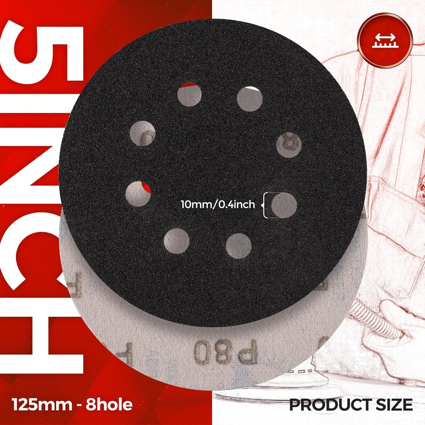 50PCS 5 inch Silicon Carbide Sanding Discs 3000 Grit, Wet Dry Orbital 5 Sander Hook and Loop Sandpaper Disc Ultra Fine Grit, Best for Metal,Automotive Precision Polishing
