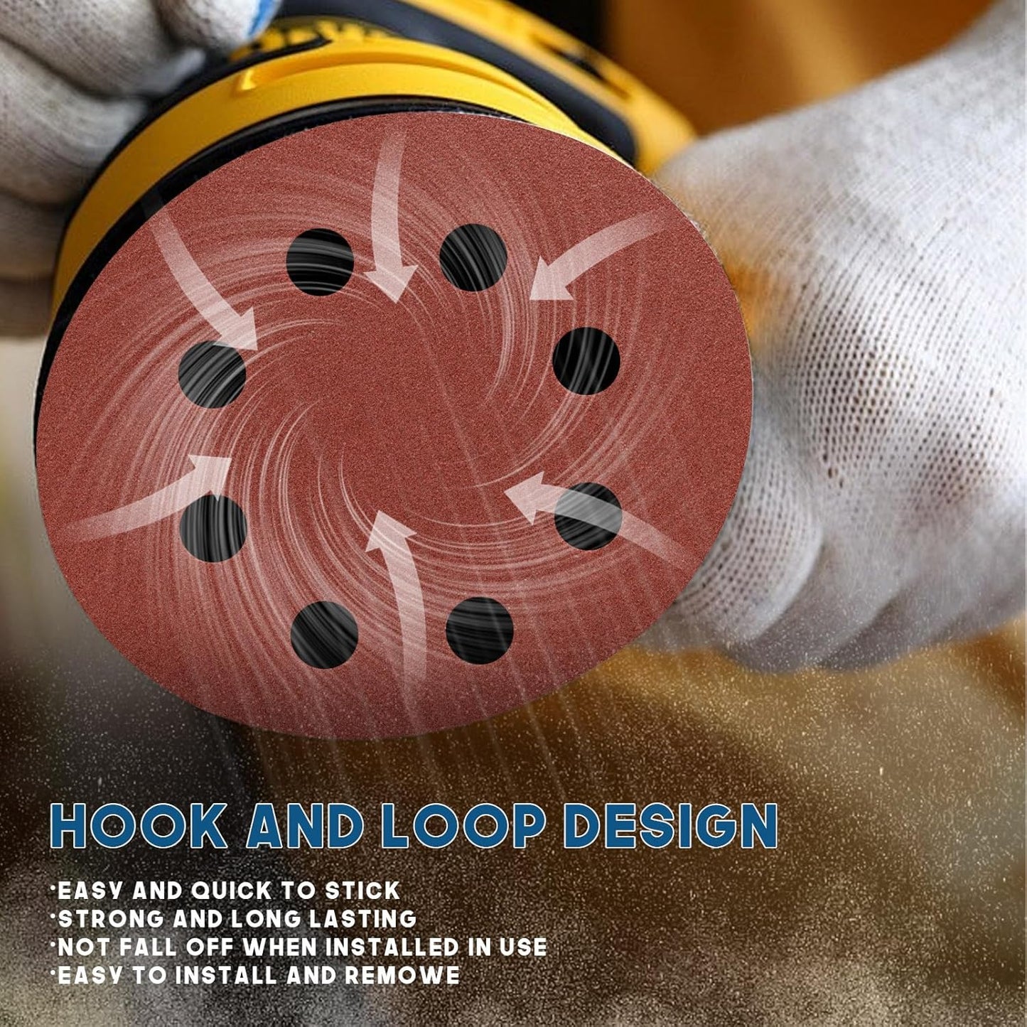 5 Inch 8 Hole Sanding Discs, 150 PCS 600 Grit Hook and Loop Sandpaper, Round Aluminum Oxide Sand Paper Discs for Random Orbital Sander