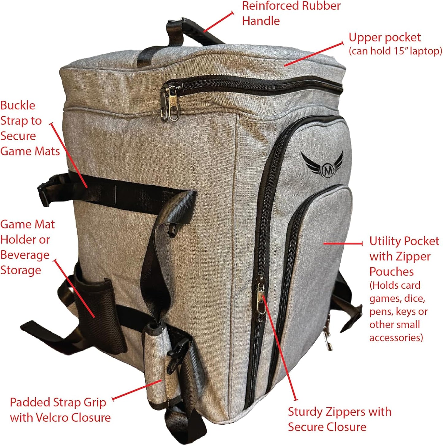 Ultimate Board Game Travel Bag – Durable Storage Case for Up to 10 Games, Water-Resistant, Padded Protection, Adjustable Strap & Handles – Perfect for Game Nights, Conventions & Tournaments