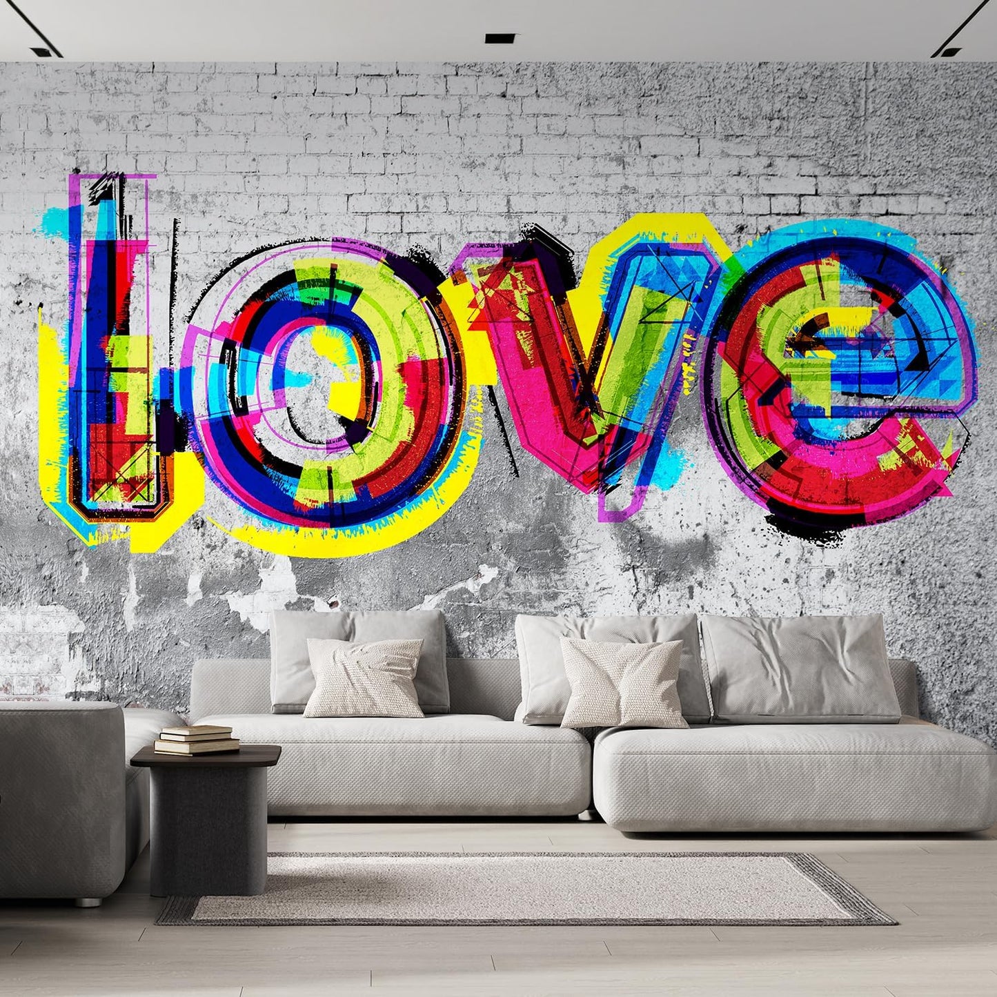 wall26 Colorful Graffiti Large Wall Mural, Removable Peel and Stick Wallpaper, Home Decor - 132x192 inches