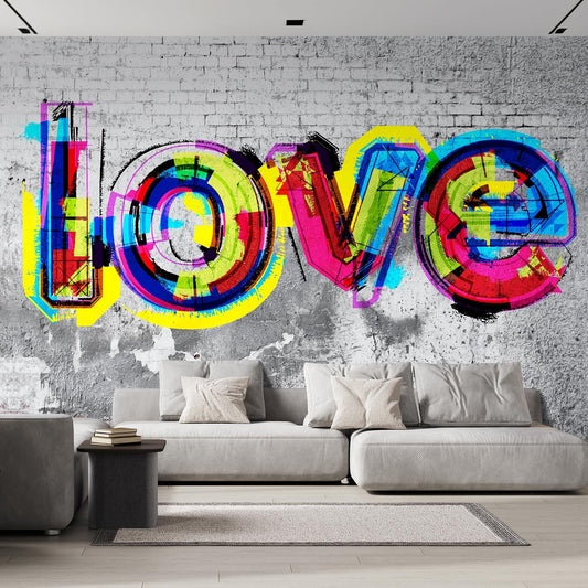 wall26 Wall Sticker/Wall Mural Colorful Graffiti, Not Peel and Stick, Non-Woven Wallpaper Decorative for Bedroom, Living Room, Office - 120x168 inches