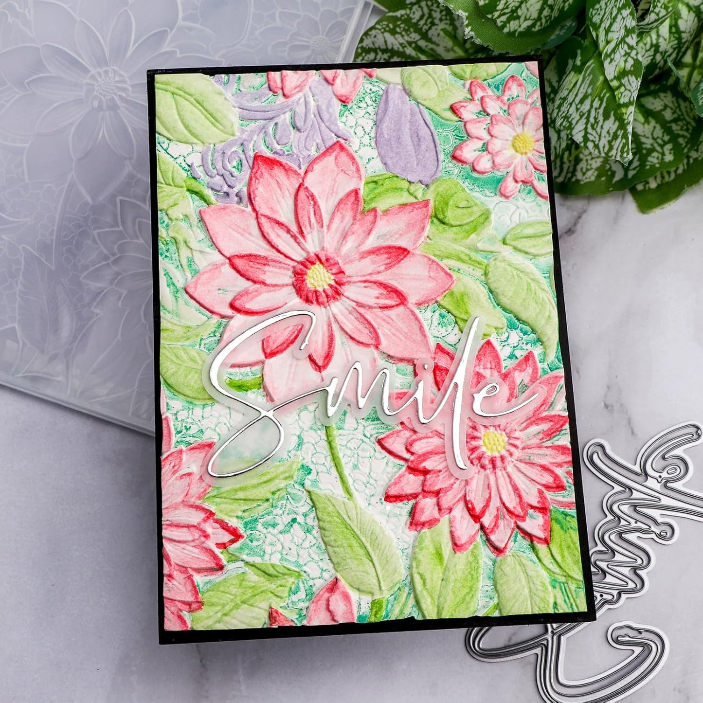 BAOFALI 3D Embossing Folders Lotus for DIY Scrapbooking Photo Album Card Paper Craft Decoration for Card Making,Embossing Template Paper Card Embossing Stencil 6.3" L x 4.5" W