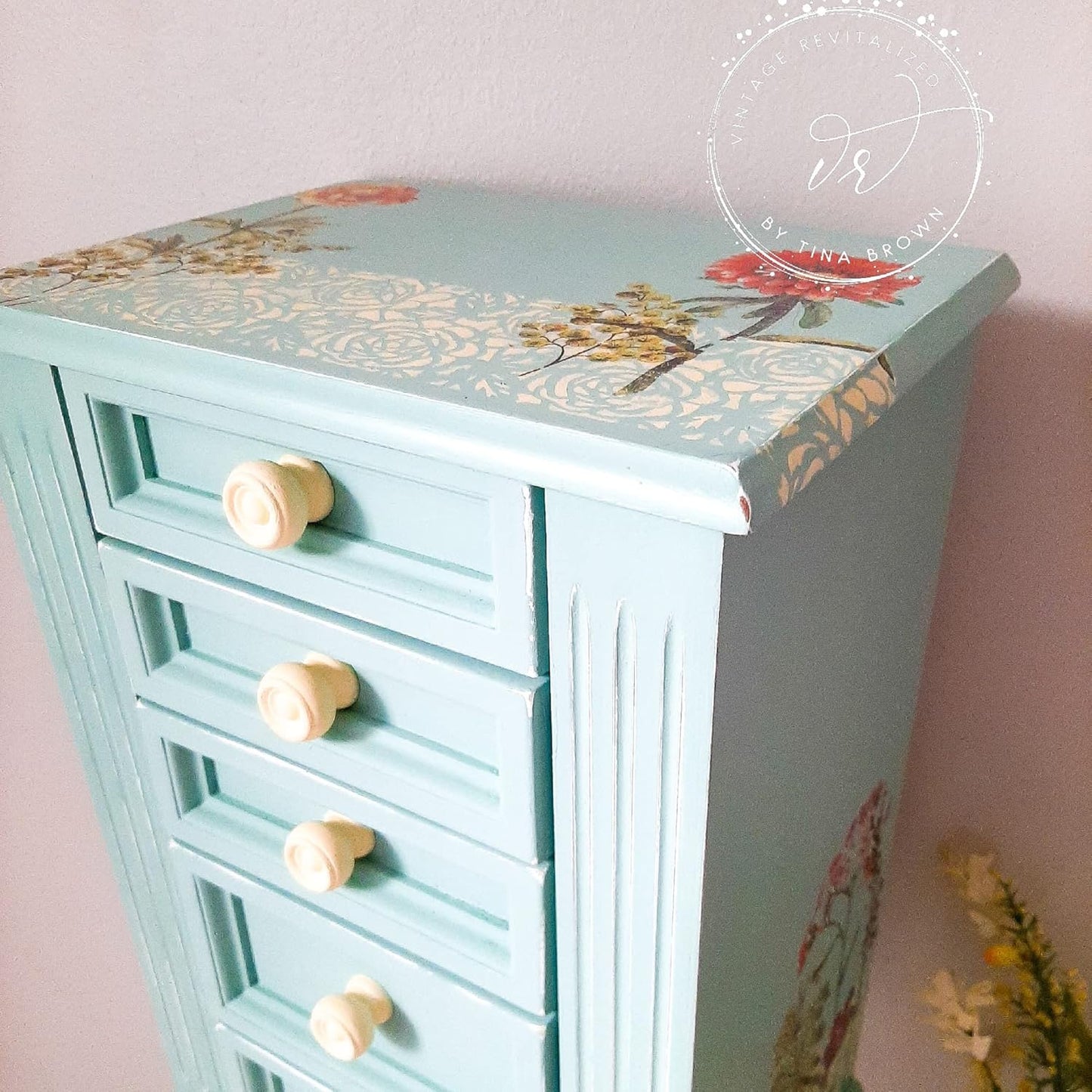 Dixie Belle Paint Company Chalk Finish Furniture Paint - Sea Glass (8oz) - Matte Pastel Blue/Green Chic Chalk Mineral DIY Furniture Paint