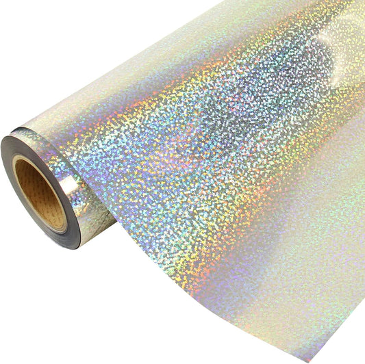 3 Yard x 20" Wide Roll Threadart Metallic Foil Silver Pattern Heat Transfer Vinyl Film | Compatible with Venture Explore and Maker, Silhouette Cameo, & Large Format Cutters