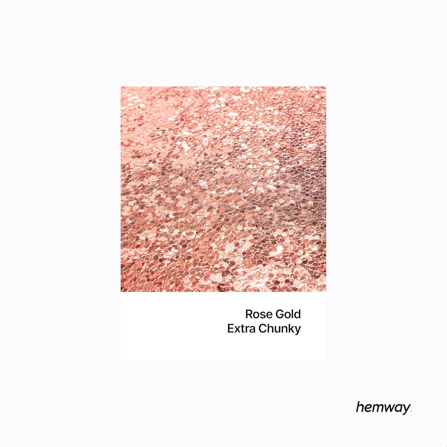 Hemway Polyurethane & Epoxy Resin Glitter 100g / 3.5oz Metallic Crystal Flake Additive for Flooring Jewelry Tumblers Glass Pigment - Extra Chunky (1/24" 0.040" 1mm) - Rose Gold