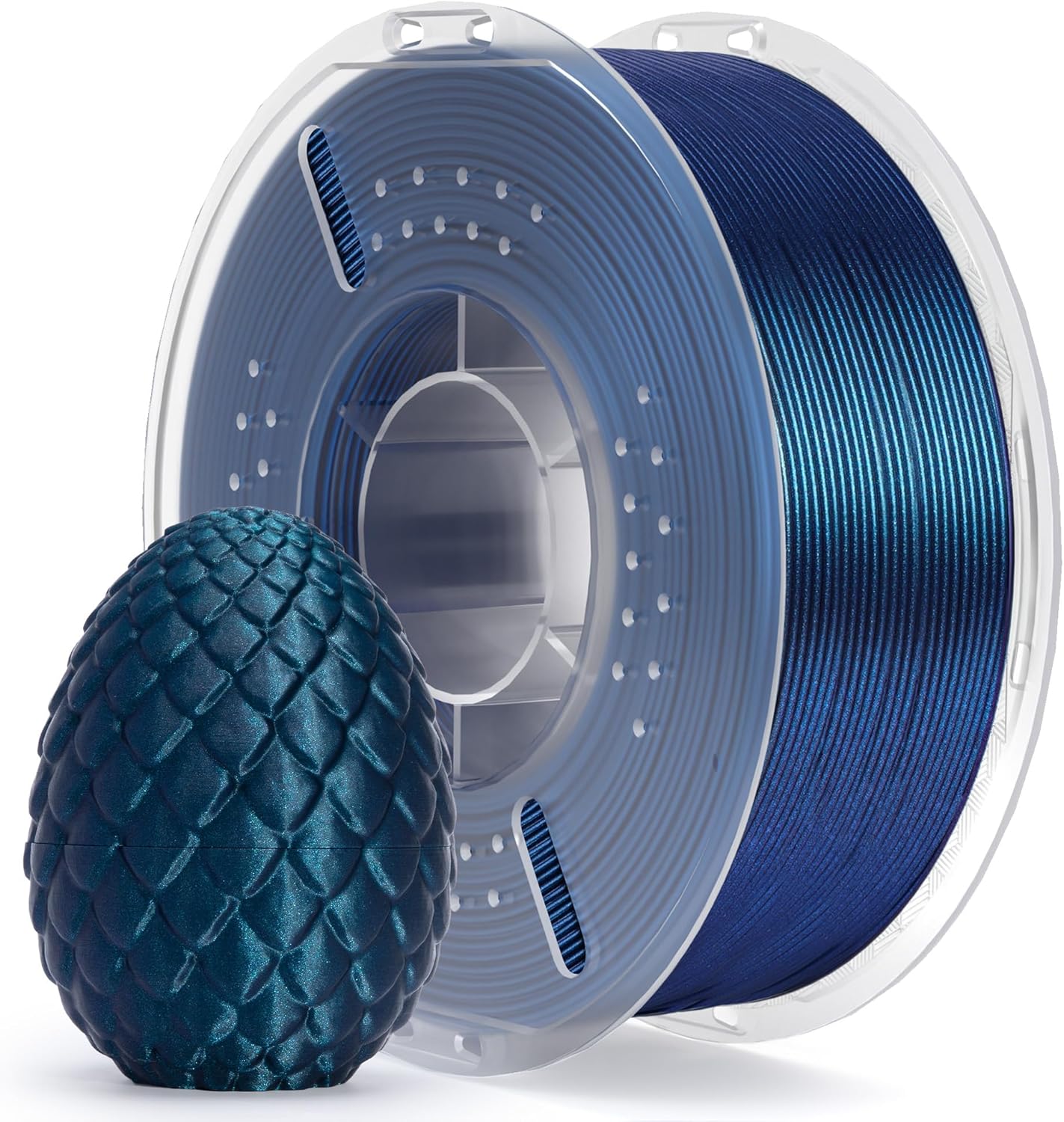 ELEGOO PLA Filament 1.75mm Galaxy Peacock Blue 1KG, Shiny 3D Printer Filament Dimensional Accuracy +/- 0.02mm, 1kg Spool(2.2lbs) 3D Printing Filament Fits for Most FDM 3D Printers
